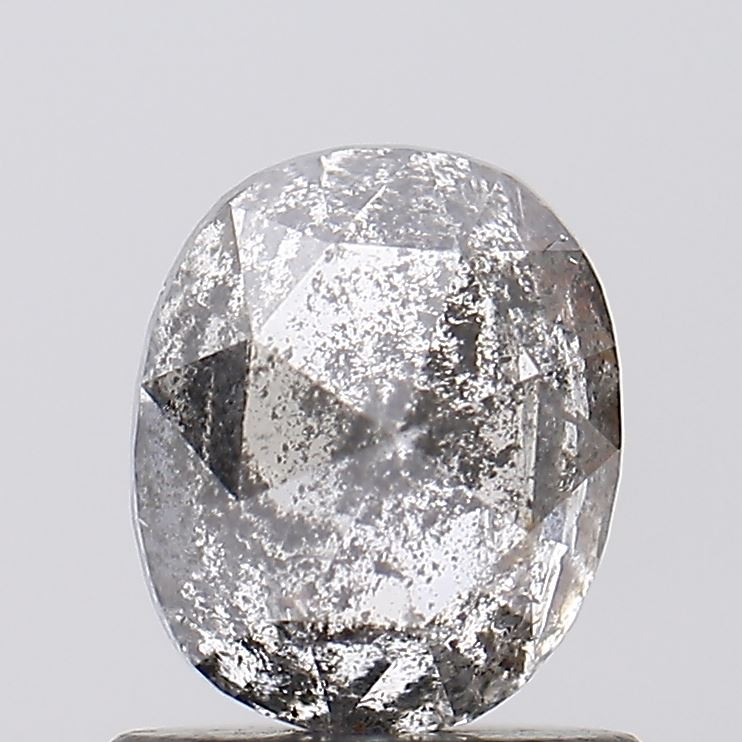 1.32 Carat Natural Oval Shape Salt And Pepper Diamond For Antique Diamond Ring