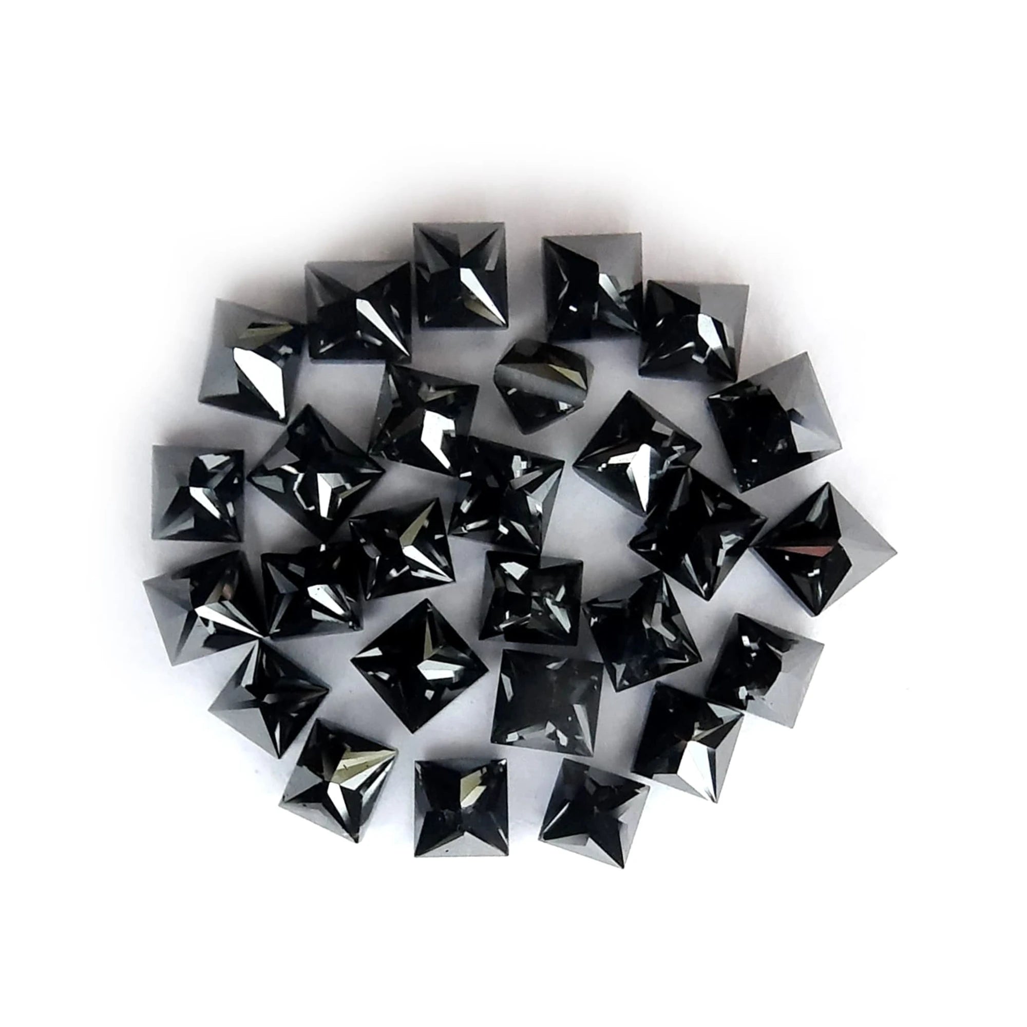 2.4 to 2.7 MM Black Loose Princess Cut Diamonds