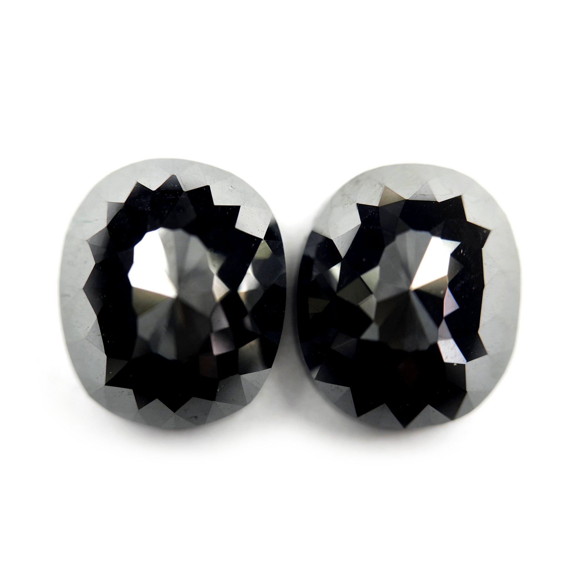 Oval Shape Black Diamond