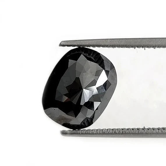3.09 Carat Cushion Shape Black Diamond