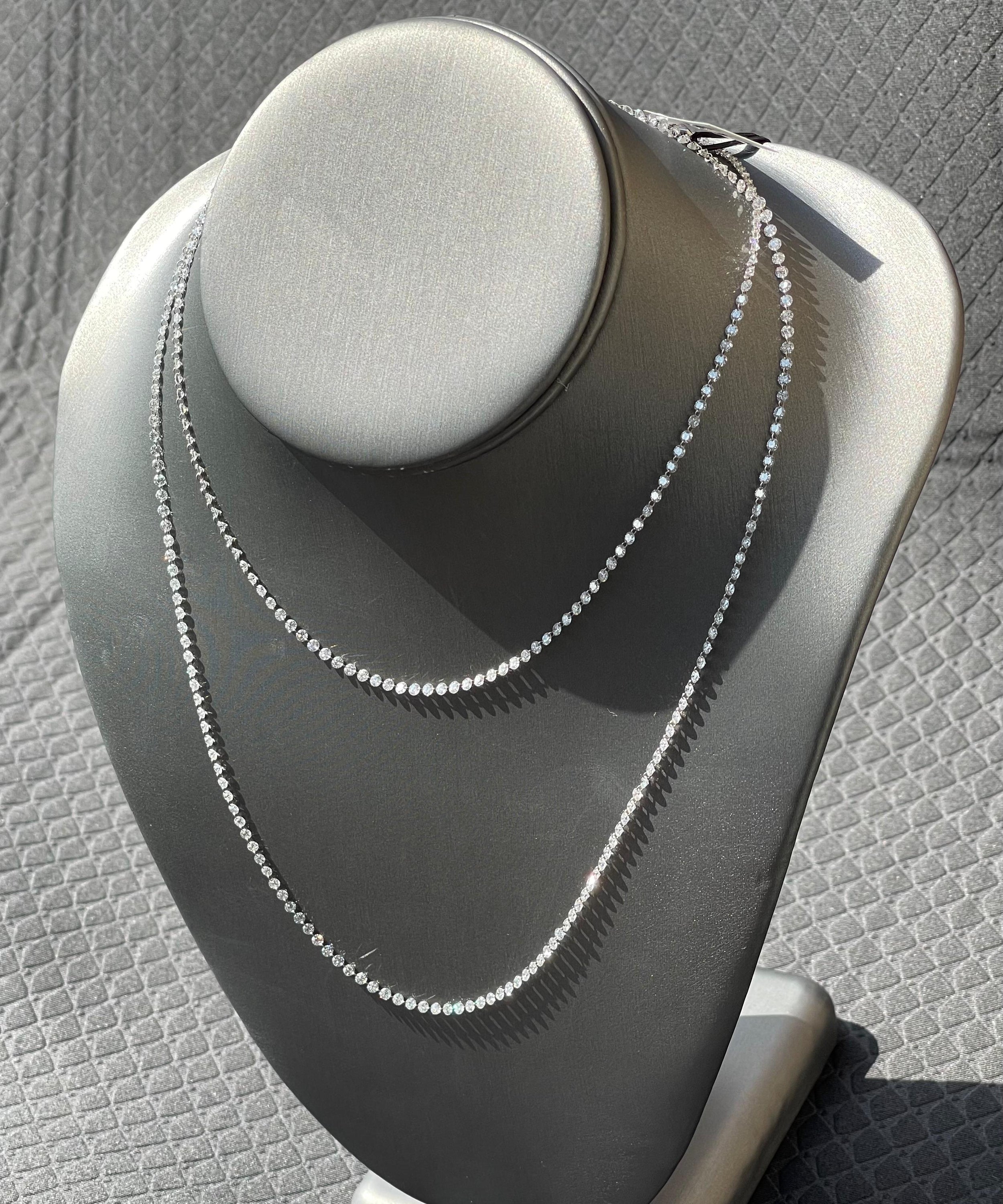 10.70 Ct Drilled Diamond Necklace for Her