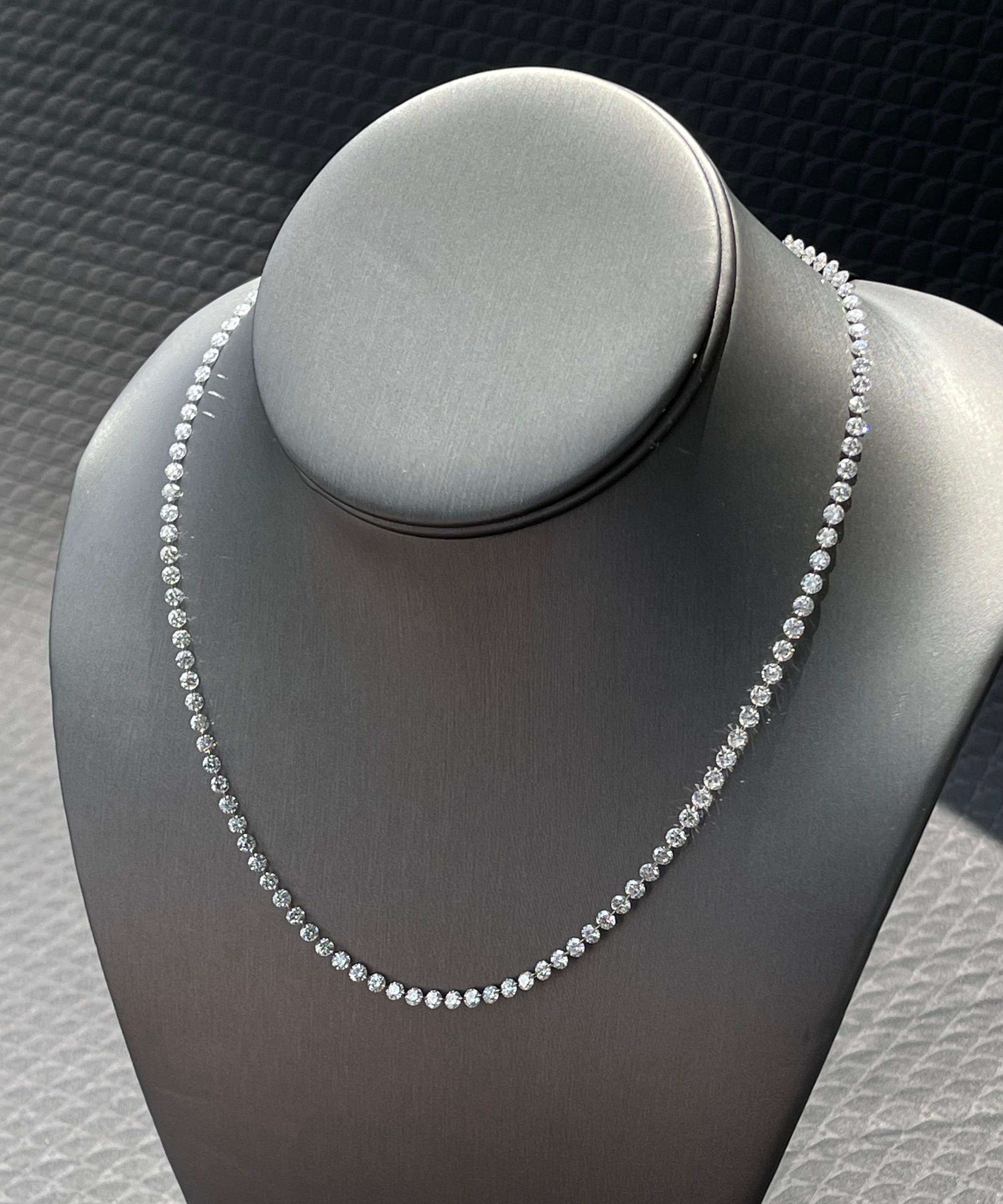 8.44 Carat Lab Grown Diamond Necklace