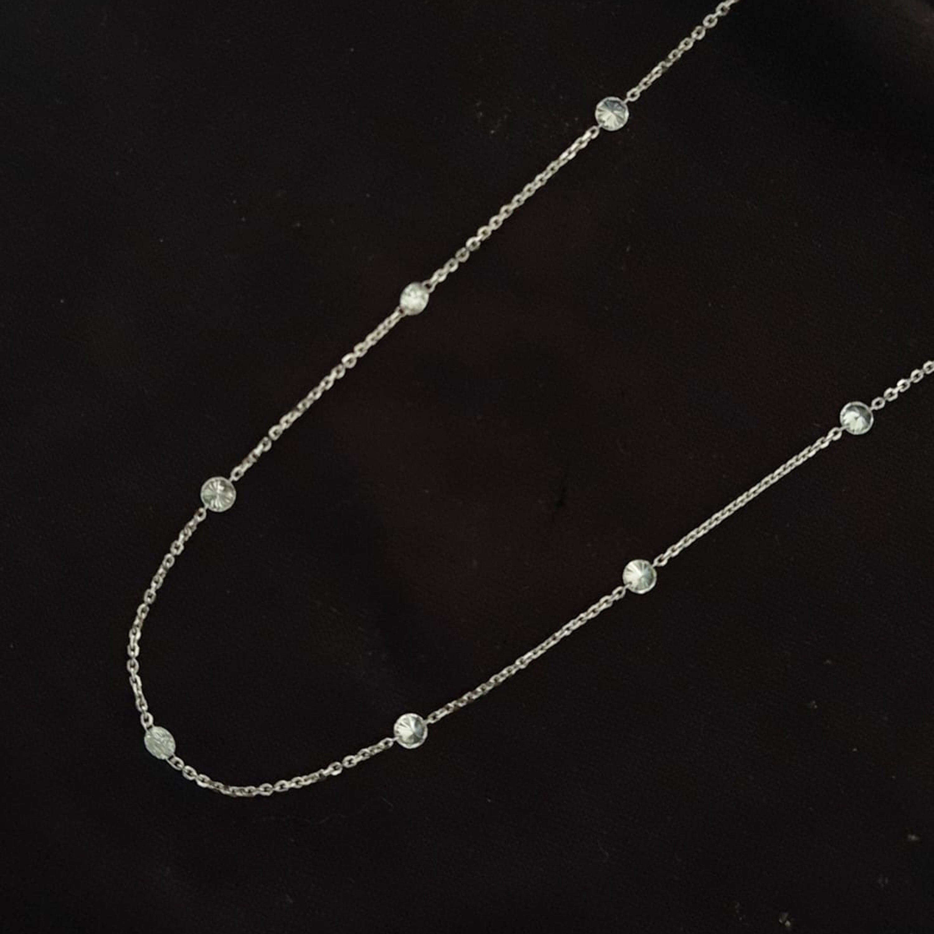 18 Inch Size 3.35MM Station Diamond Necklace for Women made by Lab Diamonds 1.94 ct