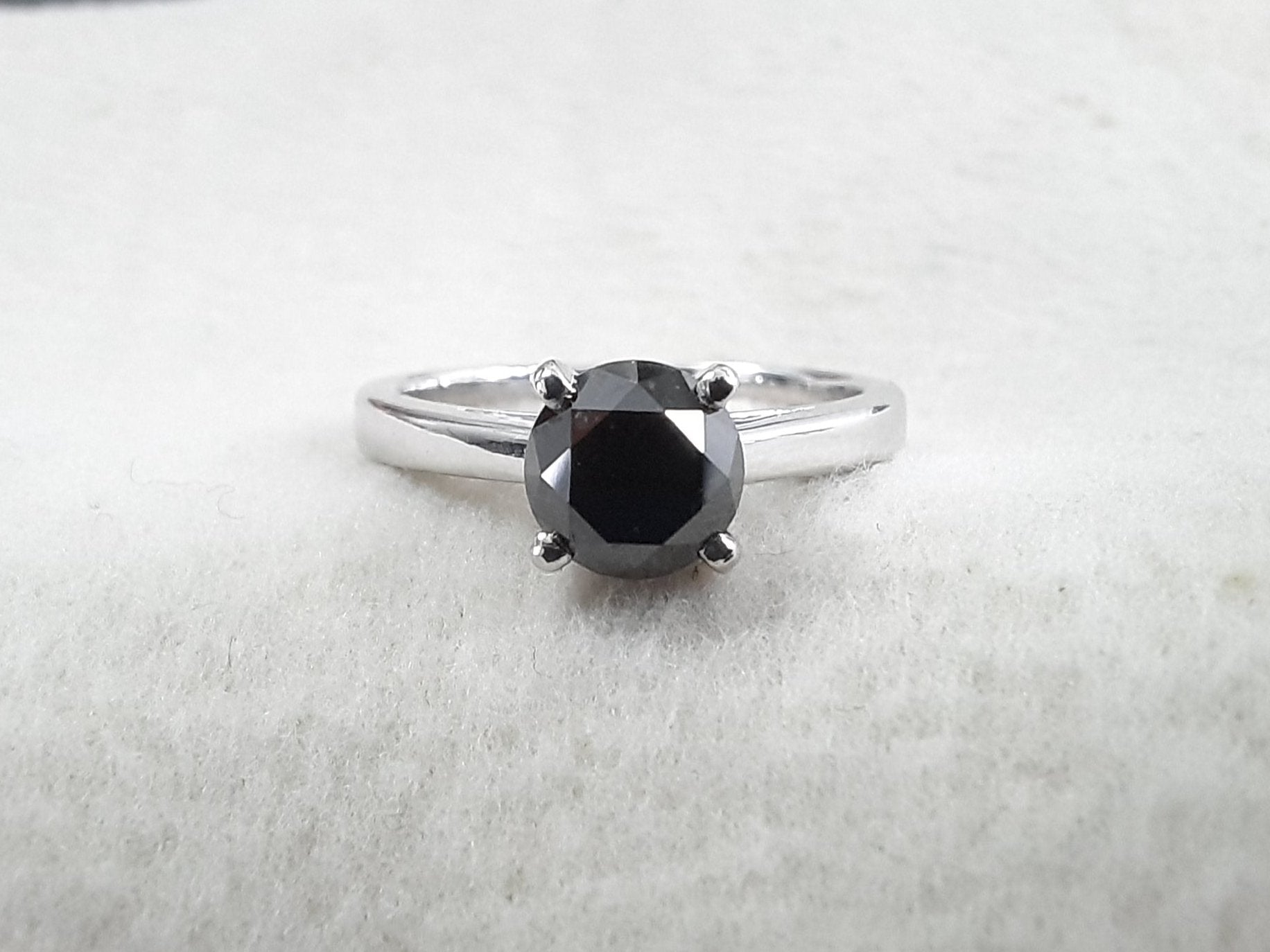 Black Diamond Engagement Ring