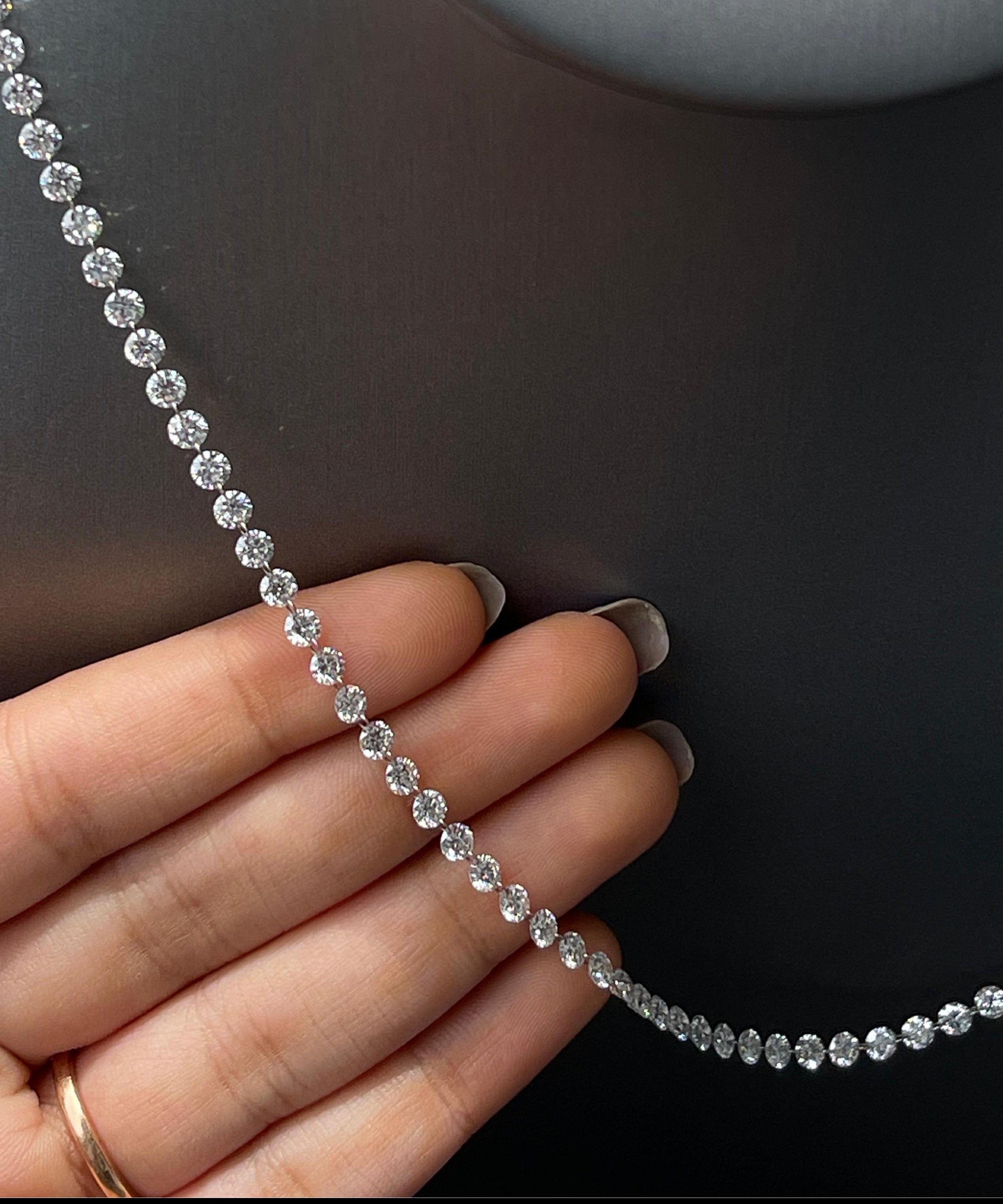 8.44 Carat Lab Grown Diamond Necklace