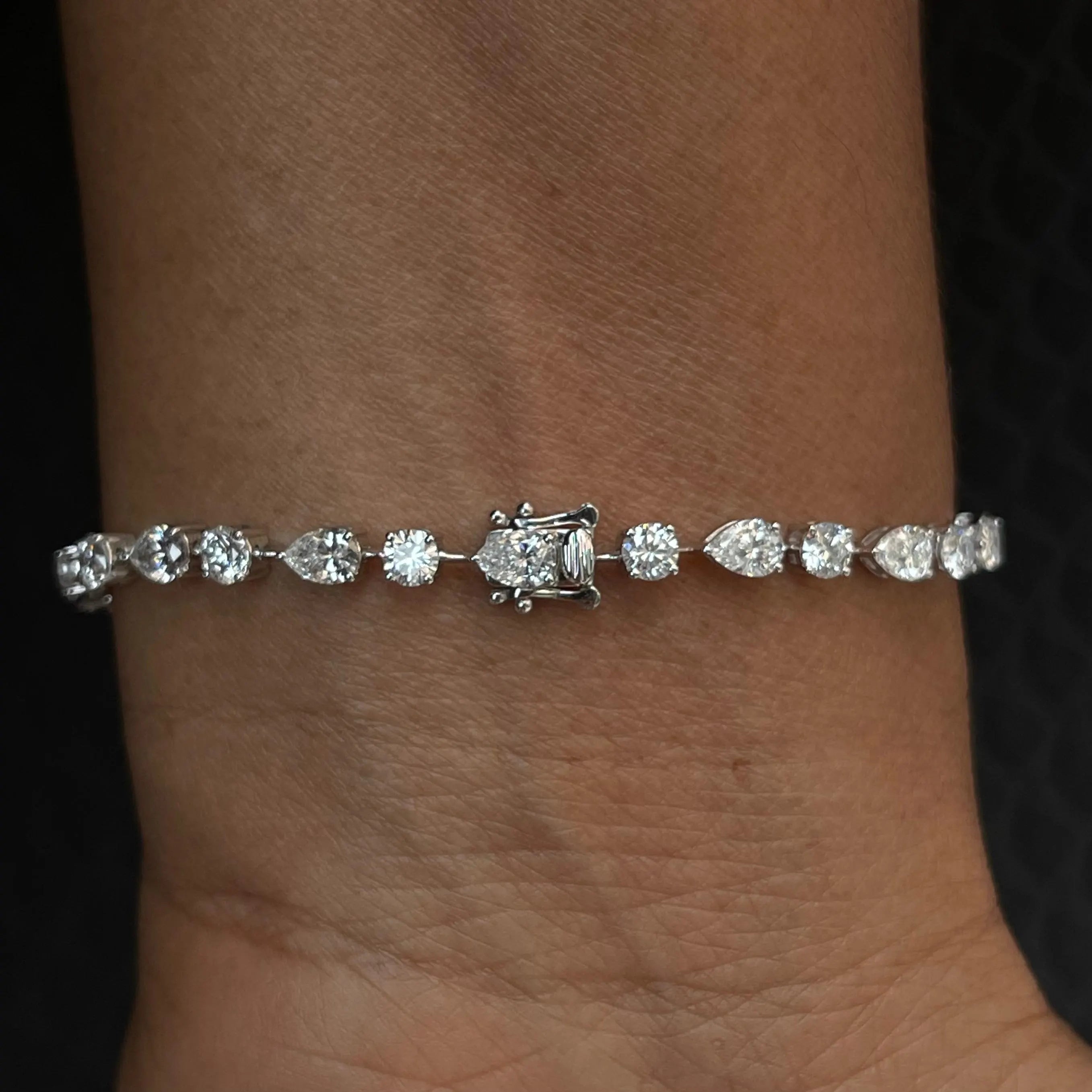 5.98 Ct Lab Grown Diamond Tennis Bracelet, 14K Gold 7" Inch Anniversary Gift for Her