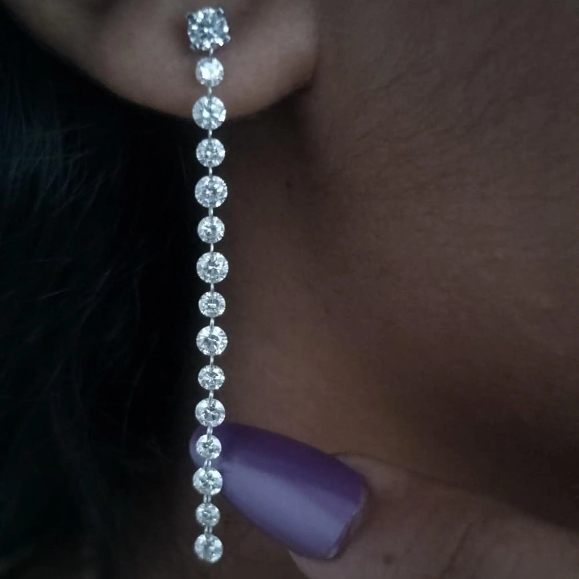 2.85 & 2.45 Mm, 14K Gold Earring 1.75 Inch