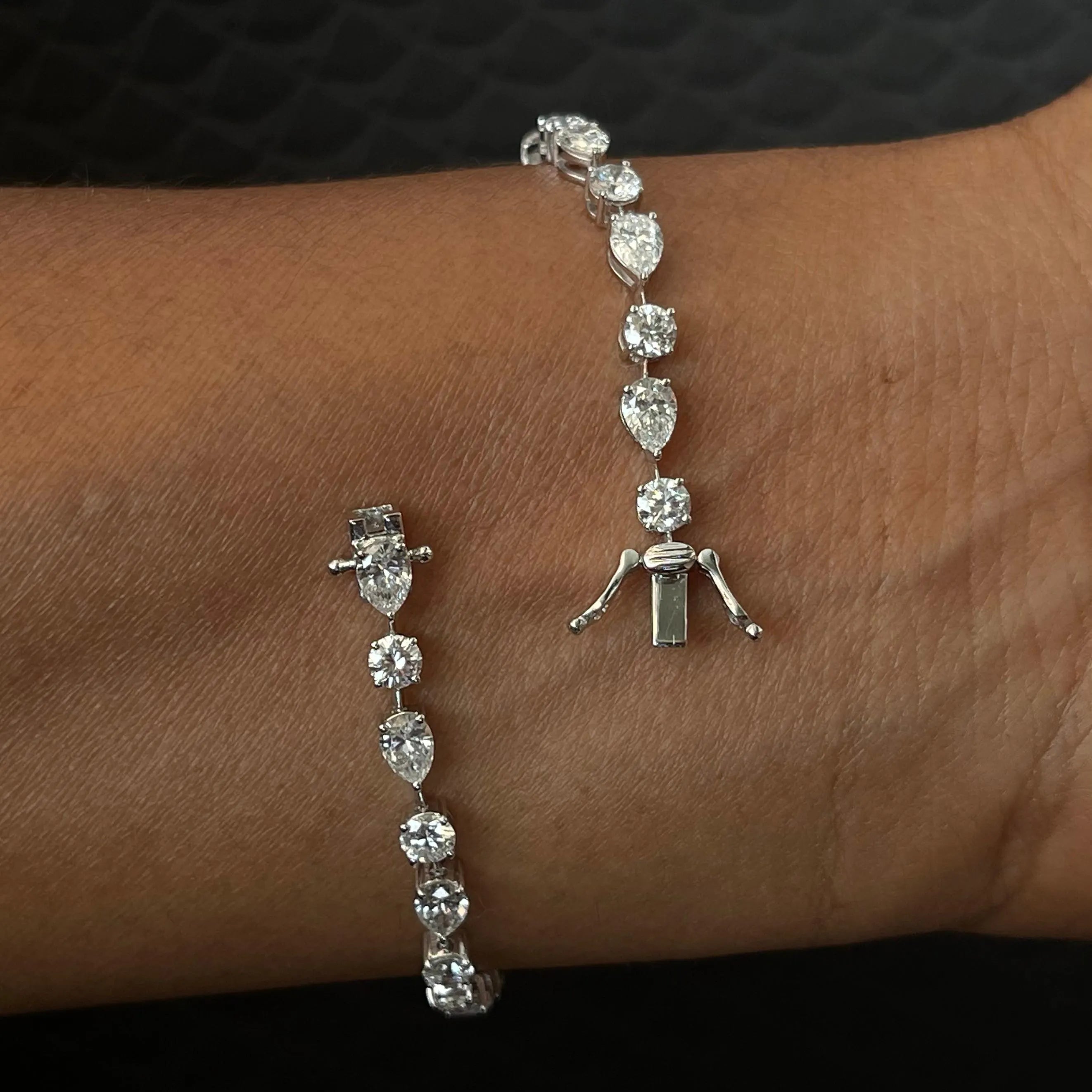 5.98 Ct Lab Grown Diamond Tennis Bracelet, 14K Gold 7" Inch Anniversary Gift for Her