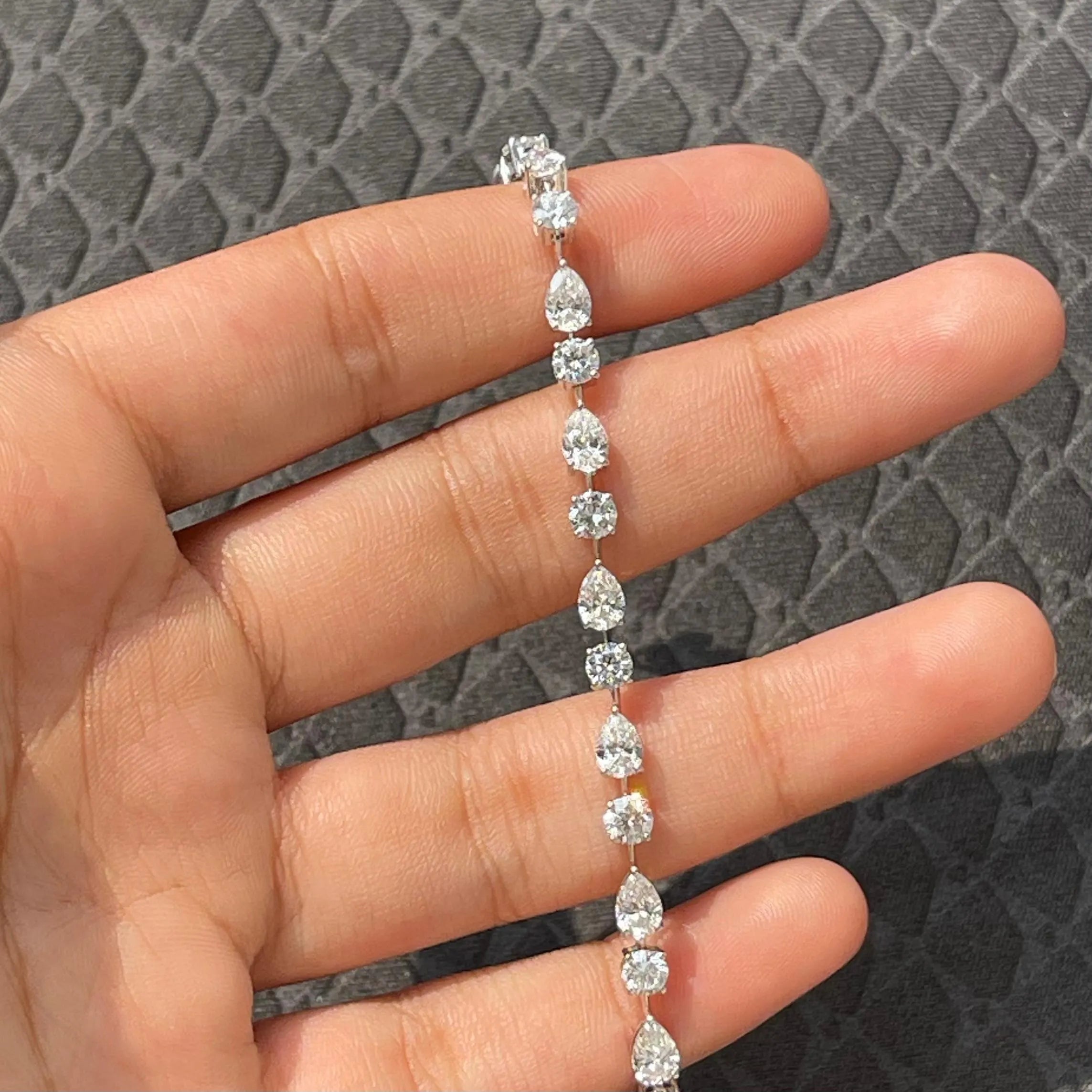 5.98 Ct Lab Grown Diamond Tennis Bracelet, 14K Gold 7" Inch Anniversary Gift for Her