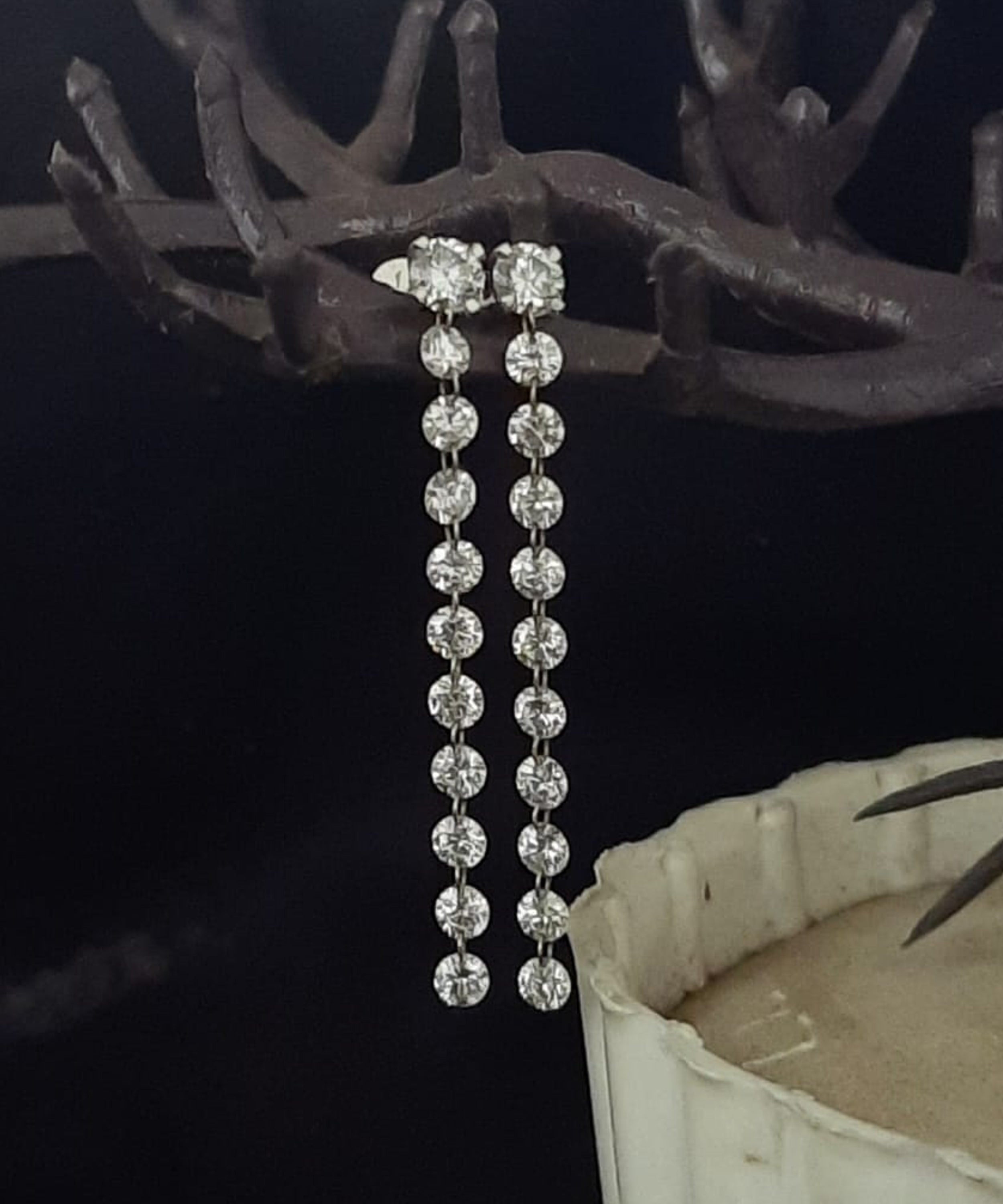 3Ct Diamond Earring Studs Lab Grown 14k White Gold 3.1MM Round Cut Diamond Earring