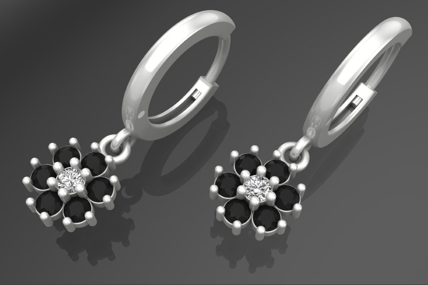 Hoop Diamond Earrings