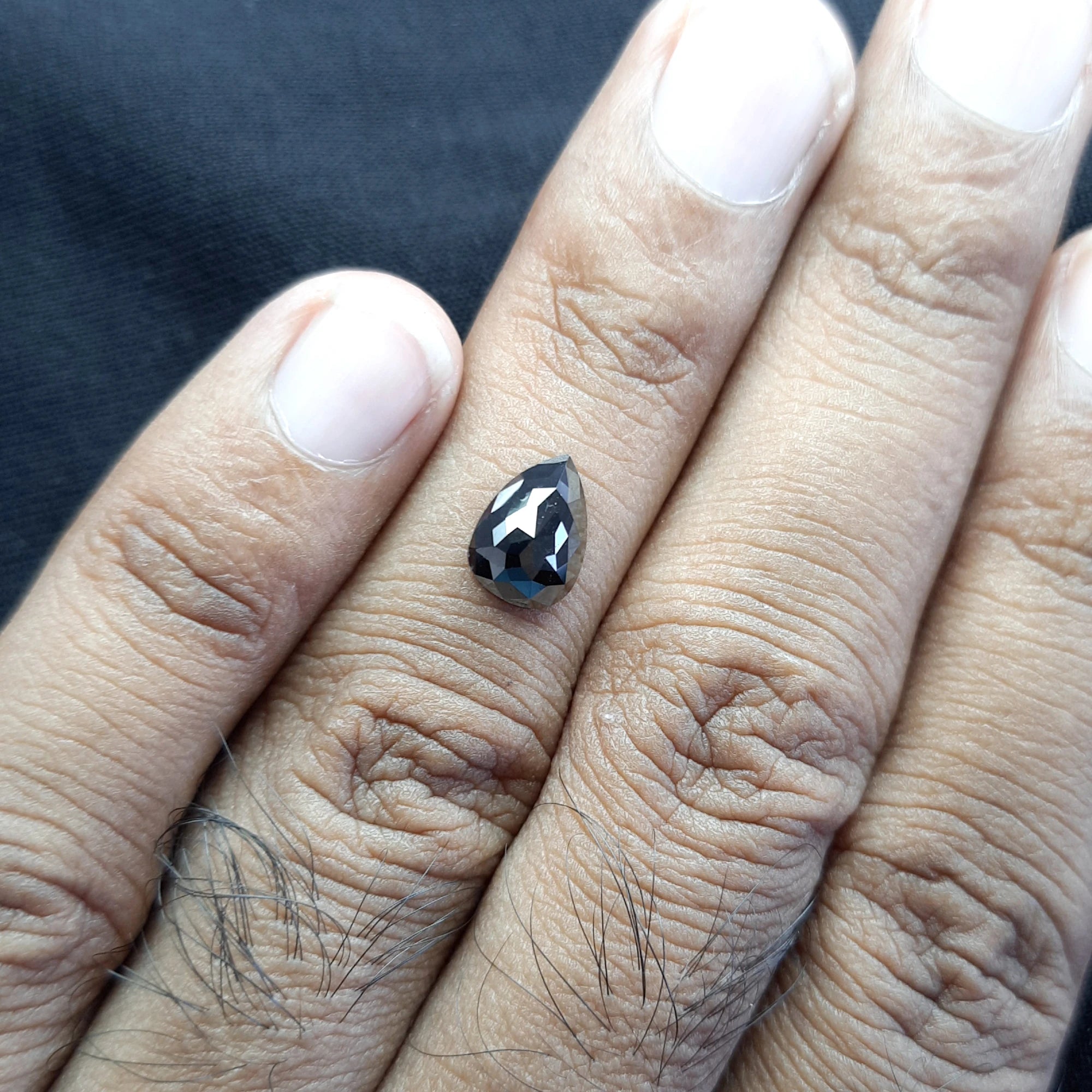 Pear Shape Black Diamond 