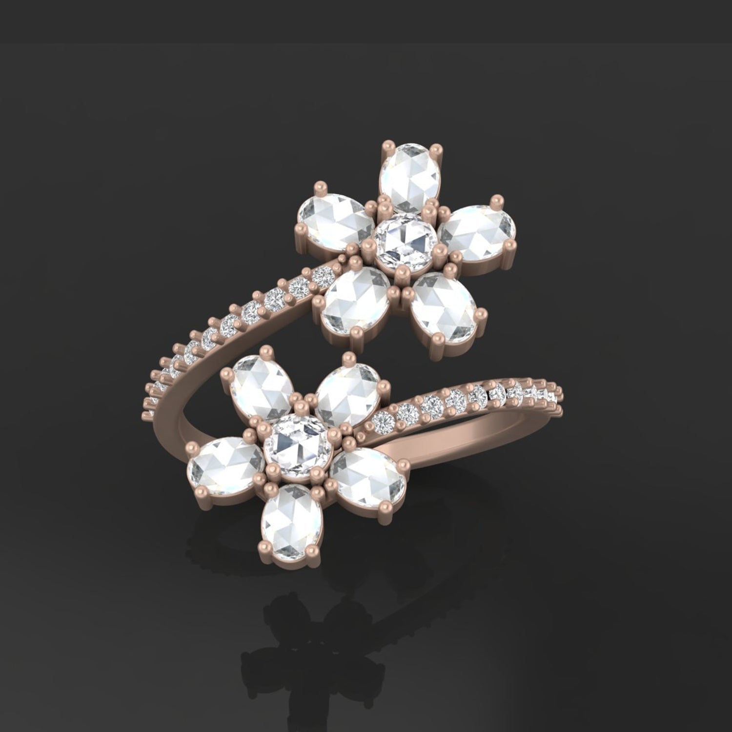 Rose Cut Diamond Ring