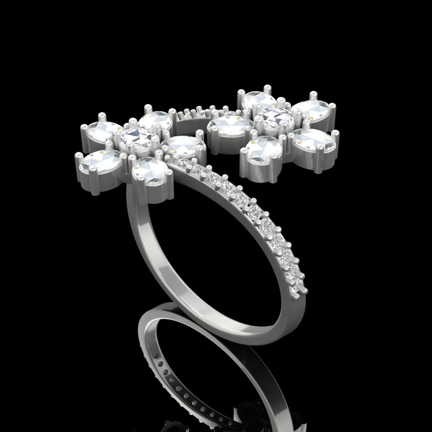 Rose Cut Diamond Ring