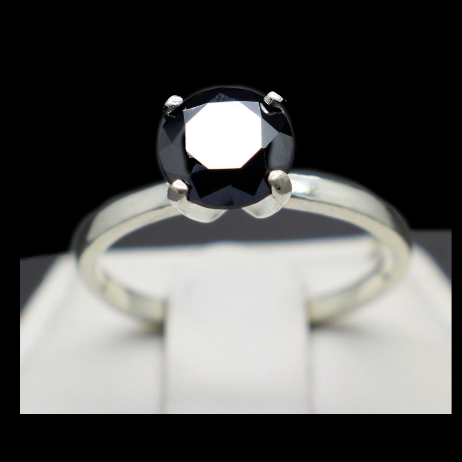 Black Diamond Engagement Ring