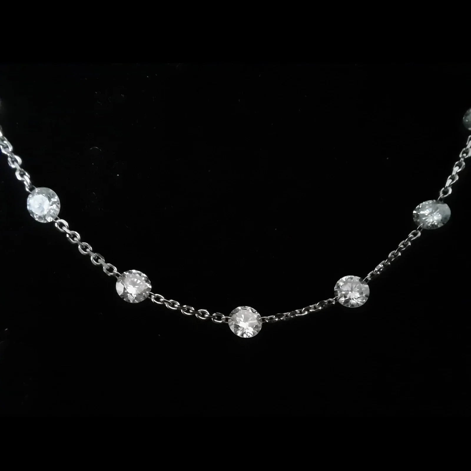 Station Diamond Necklace