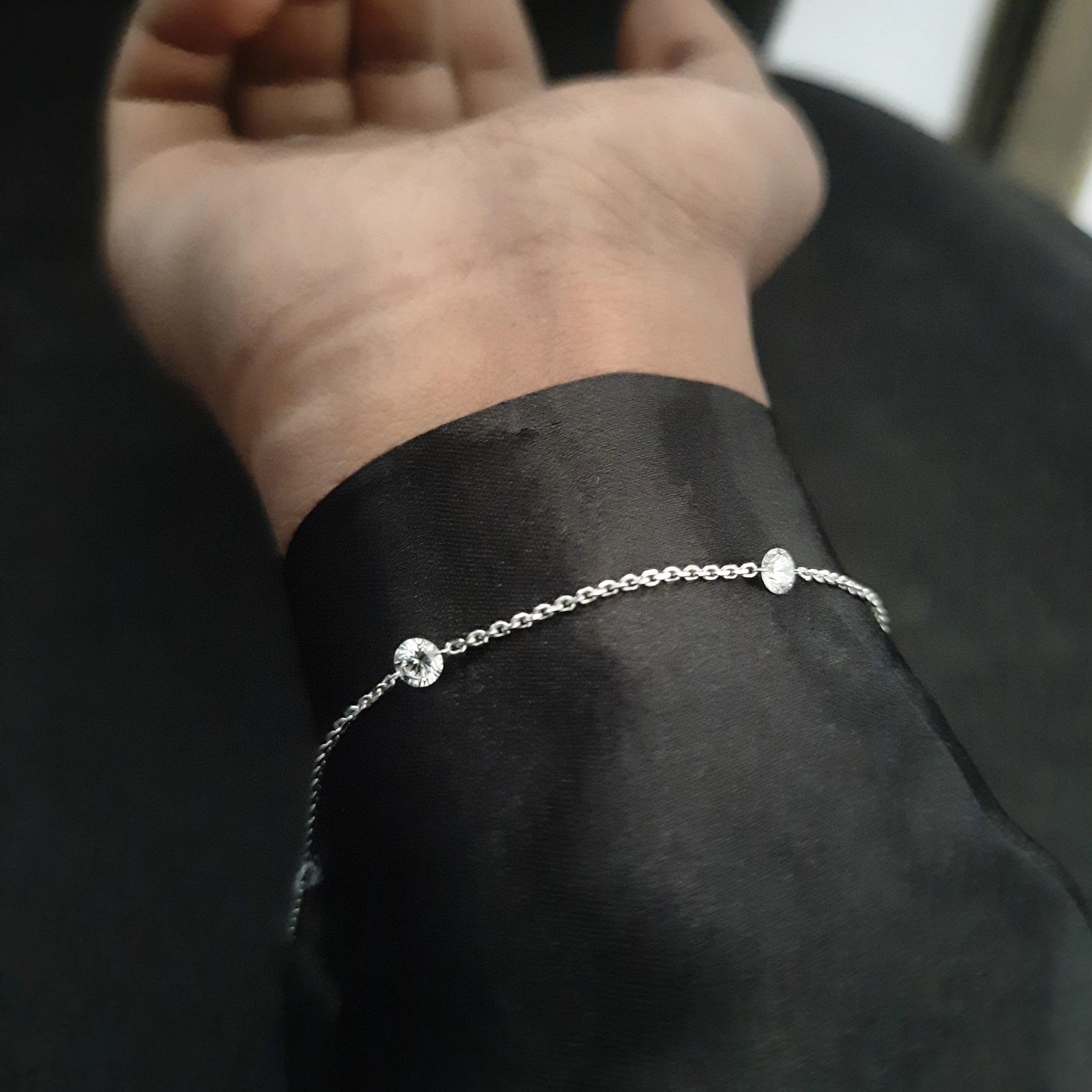 7 Inch Size 3.35 mm Tennis Bracelet for Women made by Lab Diamonds 1.10 carat