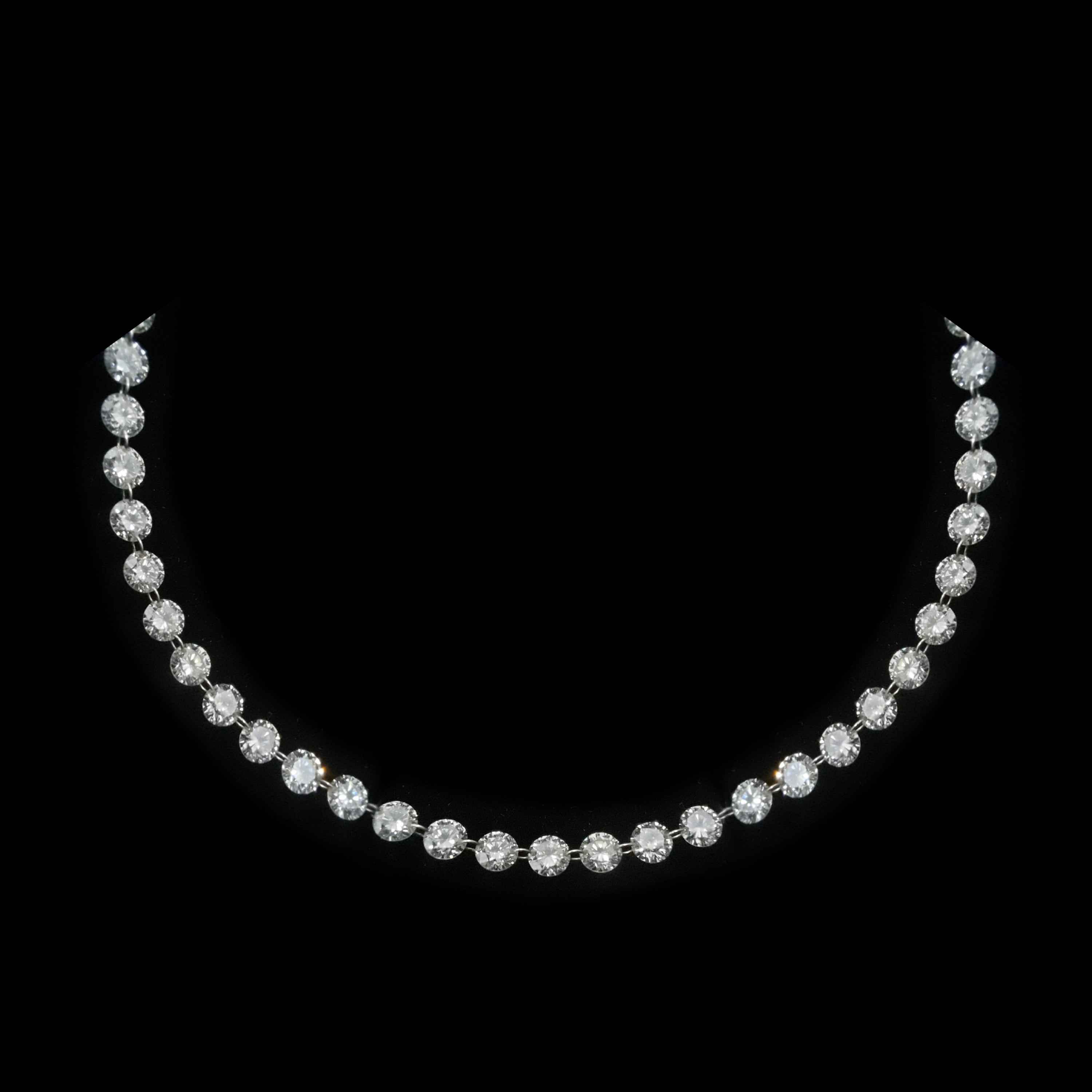 18 Inch 3.2 mm Tennis Necklace made by Lab Diamonds 13.45 carat Necklace