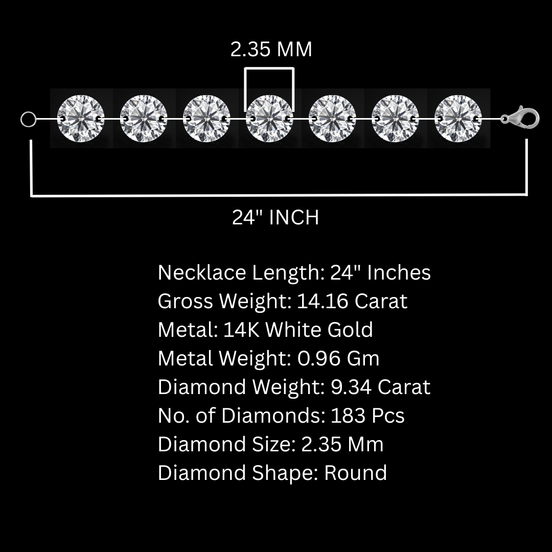9.34 Carat Station Diamonds Necklace for Her