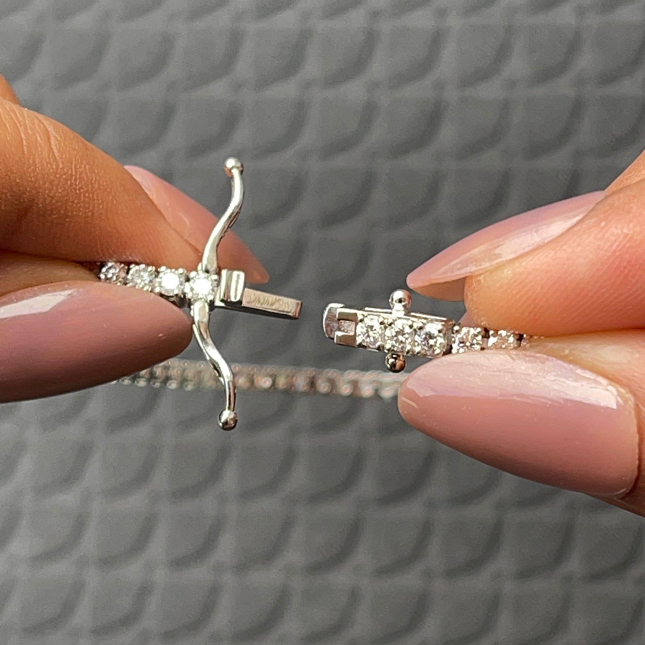 5 Ct Lab Grown Diamond Tennis Bracelet 14K White Gold 7 Inch
