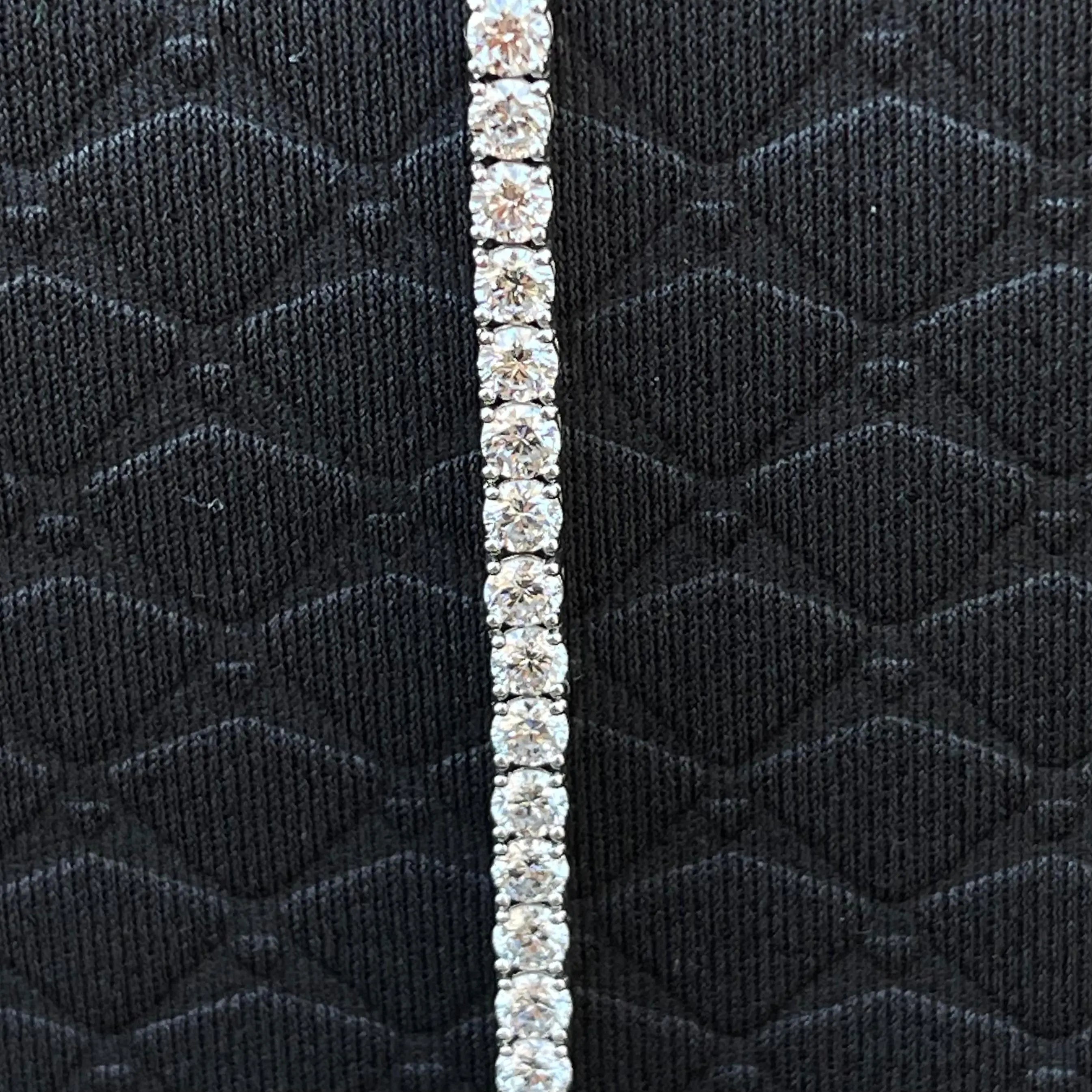 6 Ct Lab Grown Diamond Tennis Bracelet 14K White Gold  7 Inch Charm Bracelet