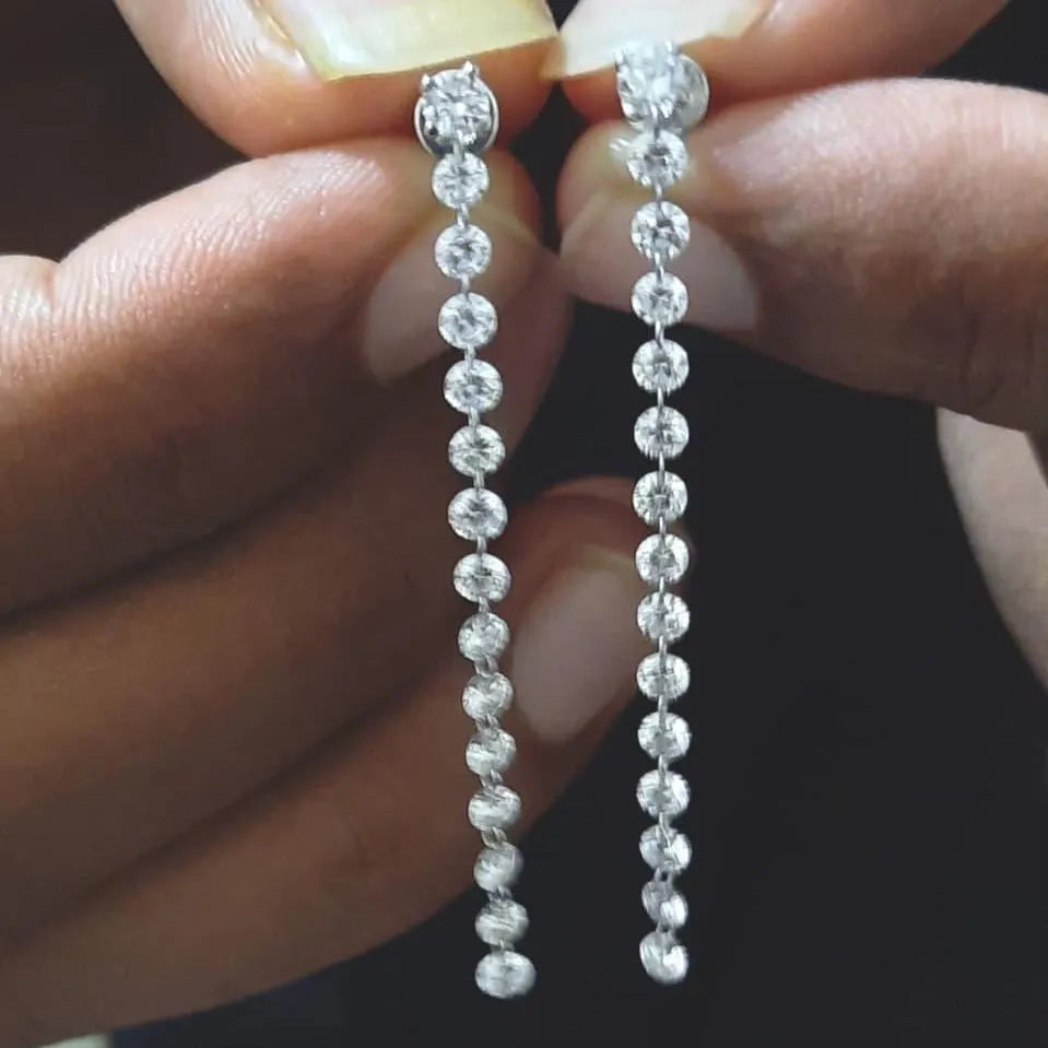 Round Cut in 14K White Gold ,3.2 to 2.70mm