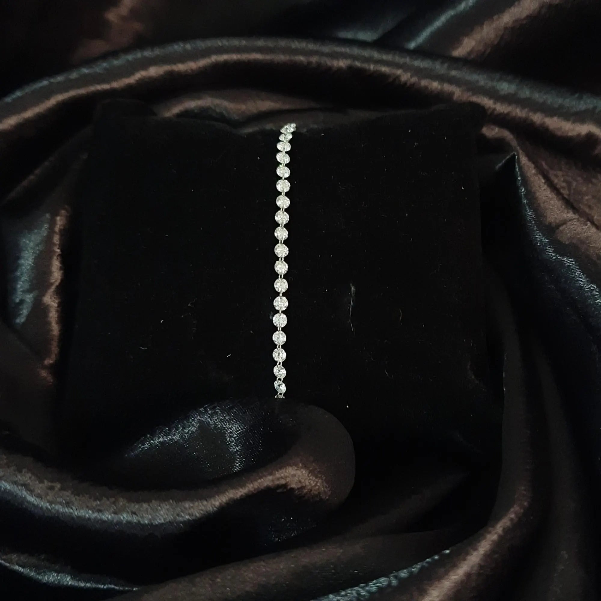 7 Inch 14K Gold Bracelet, 2.35mm CVD Diamonds