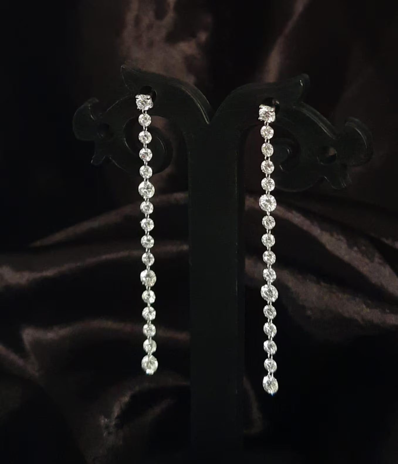 3.55 & 2.75 mm, Round Cut 14K White Gold