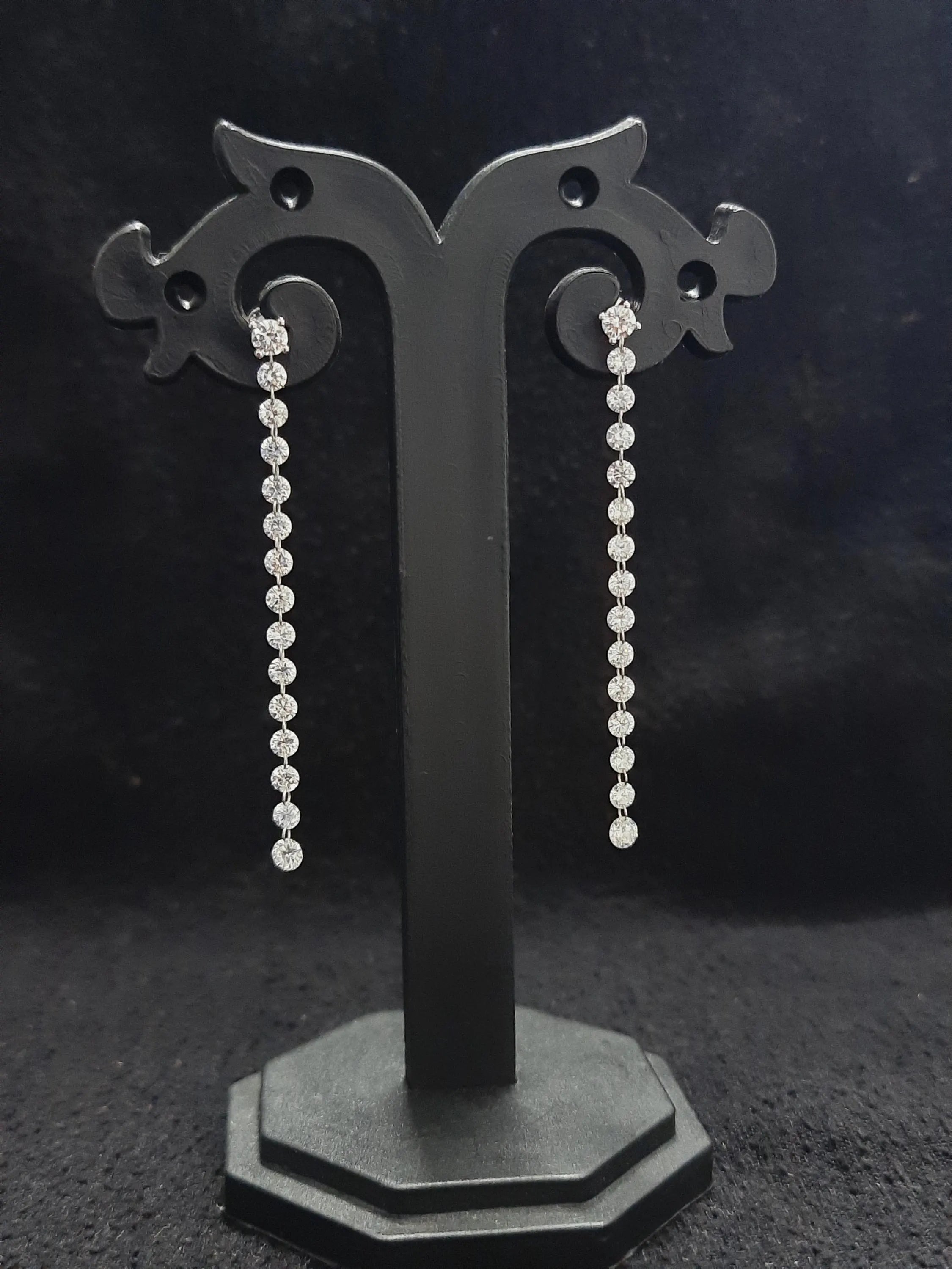 2 Ct Round Cut in 14K White Gold ,3.35 & 2.70 mm