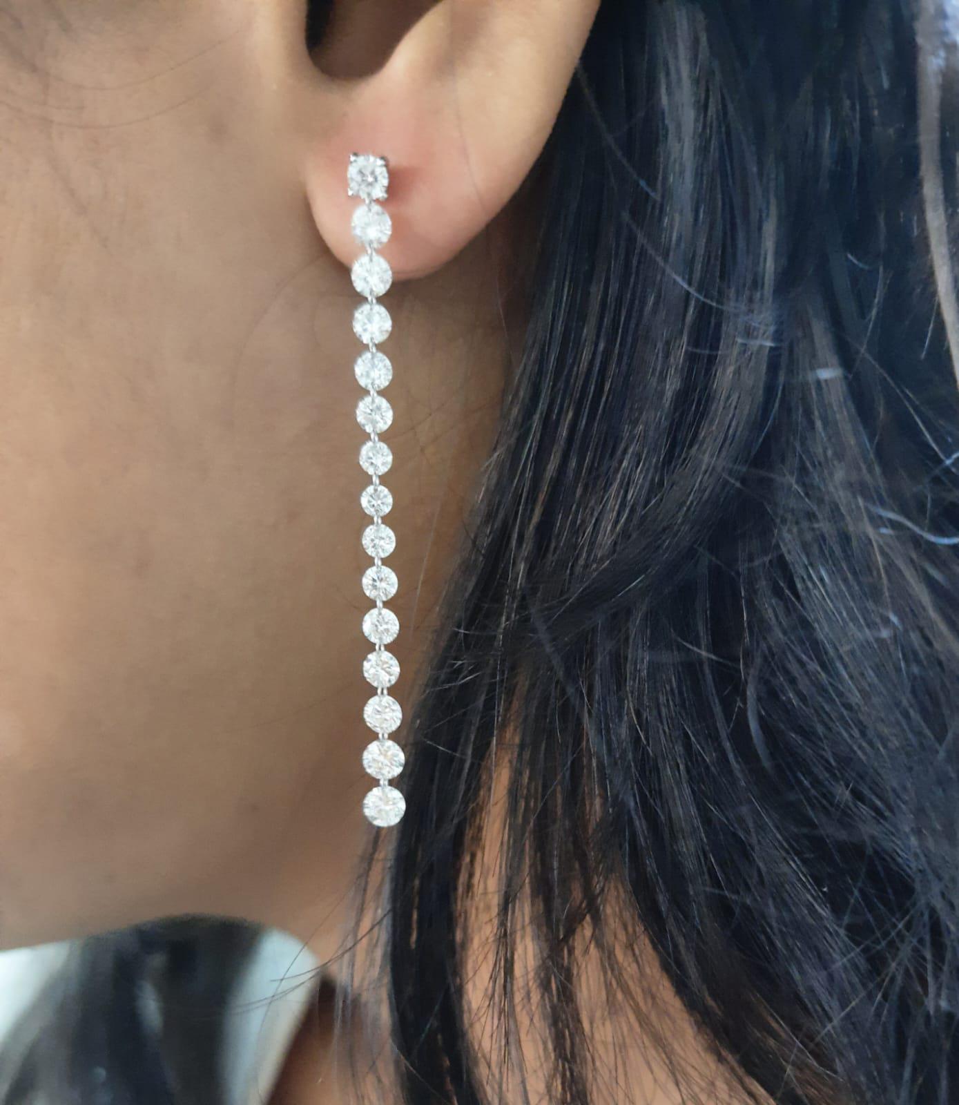 Round Cut in 14K White Gold 3.65 TO 2.65 mm