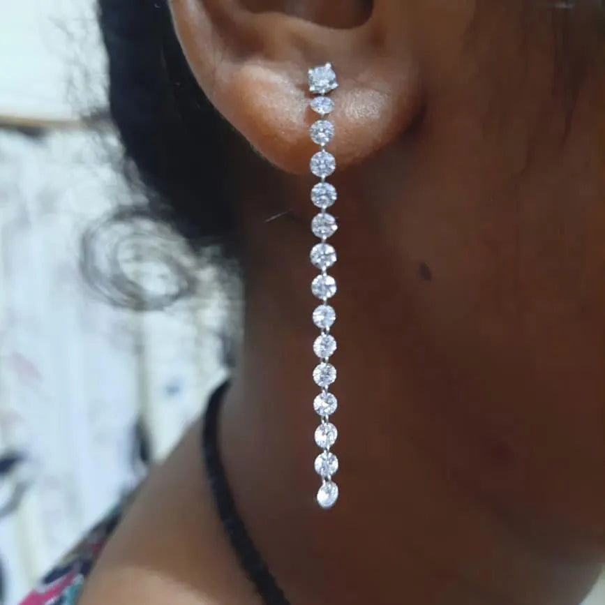 Round Cut in 14K White Gold ,3.2 to 2.70mm