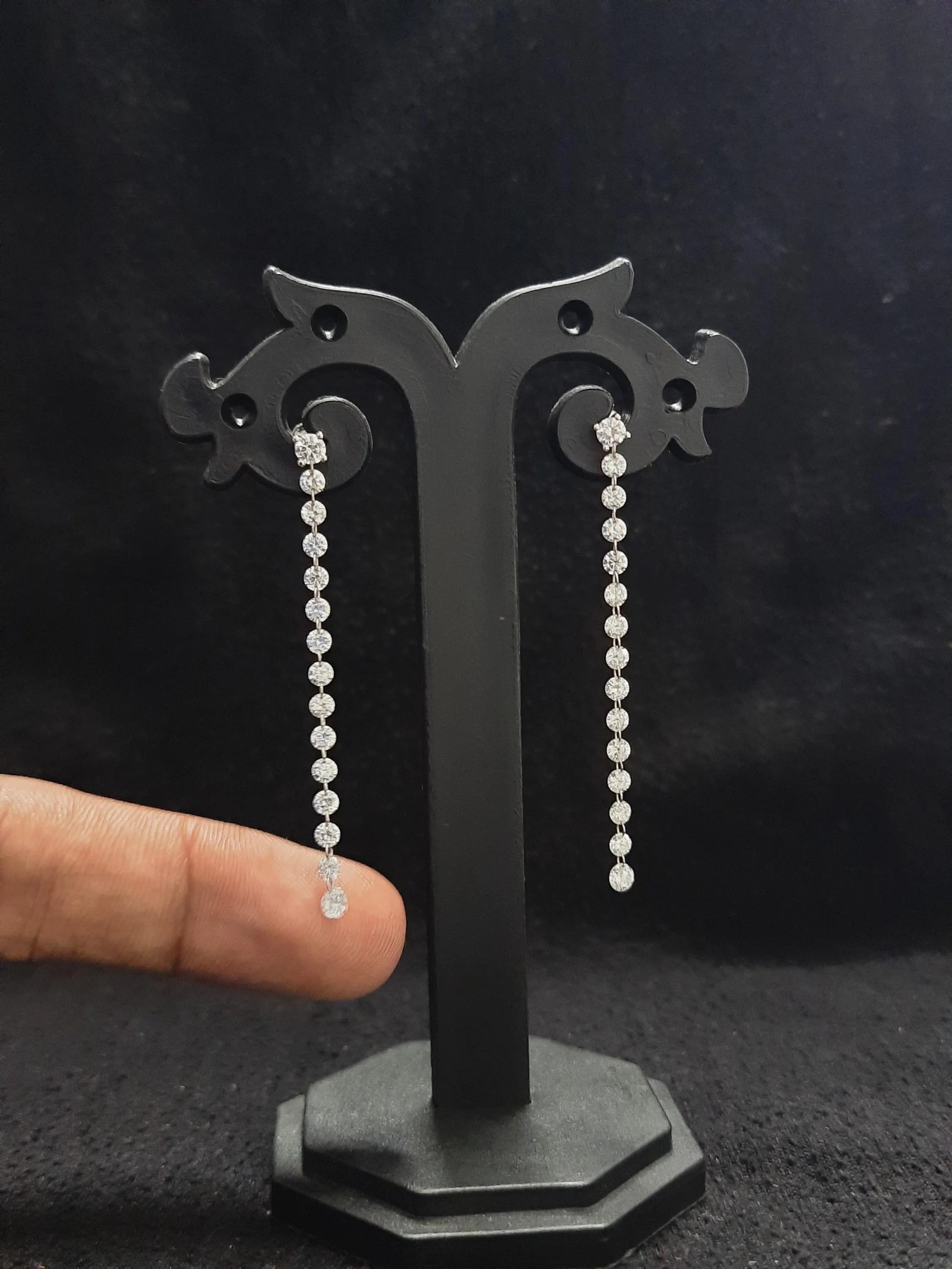 2 Ct Round Cut in 14K White Gold ,3.35 & 2.70 mm