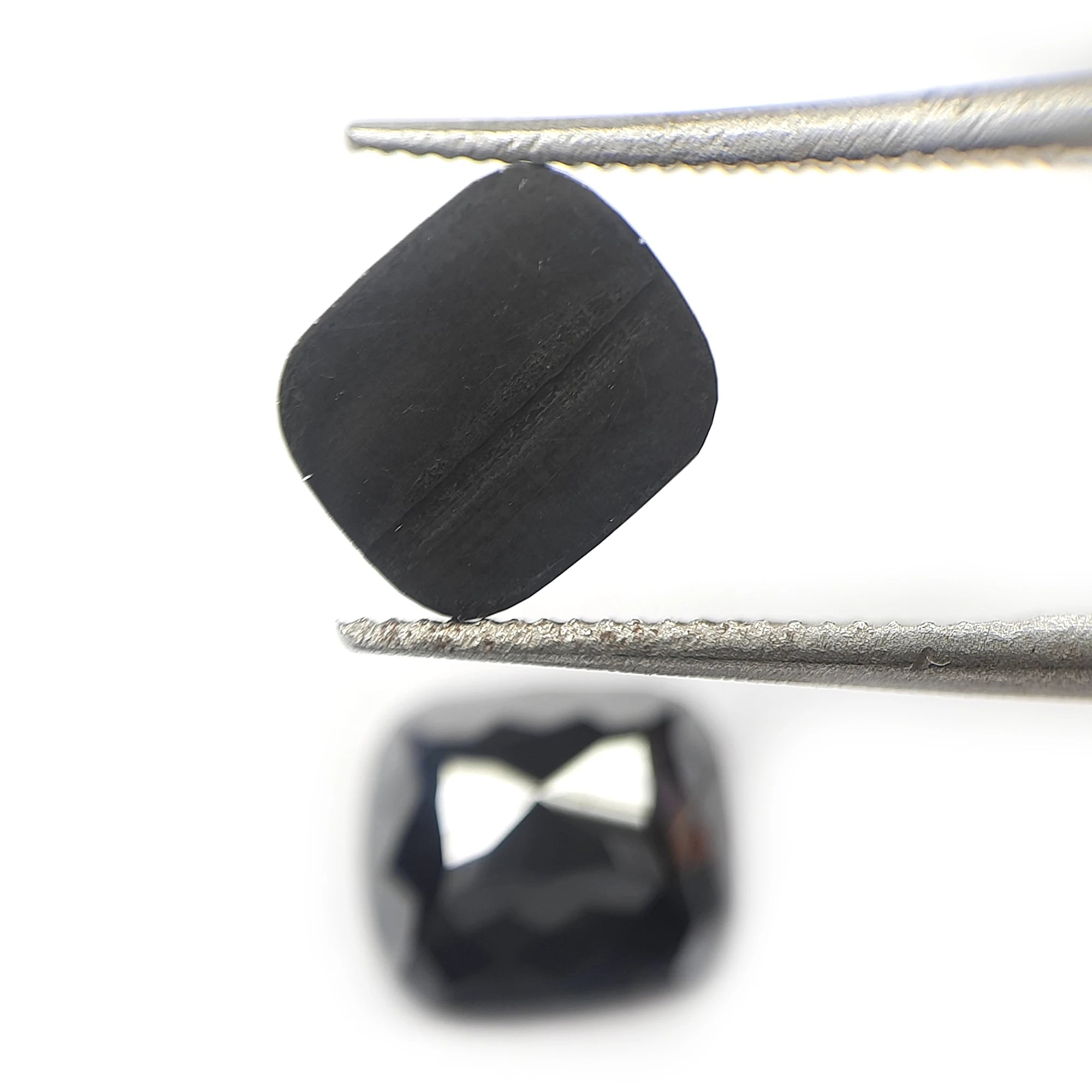 1.95 Ct Black Rose Cut Cushion Shape Diamonds For Jewelry