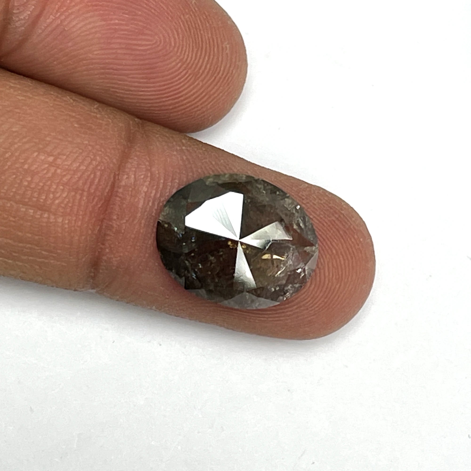 Oval Cut Salt And Pepper Diamond 