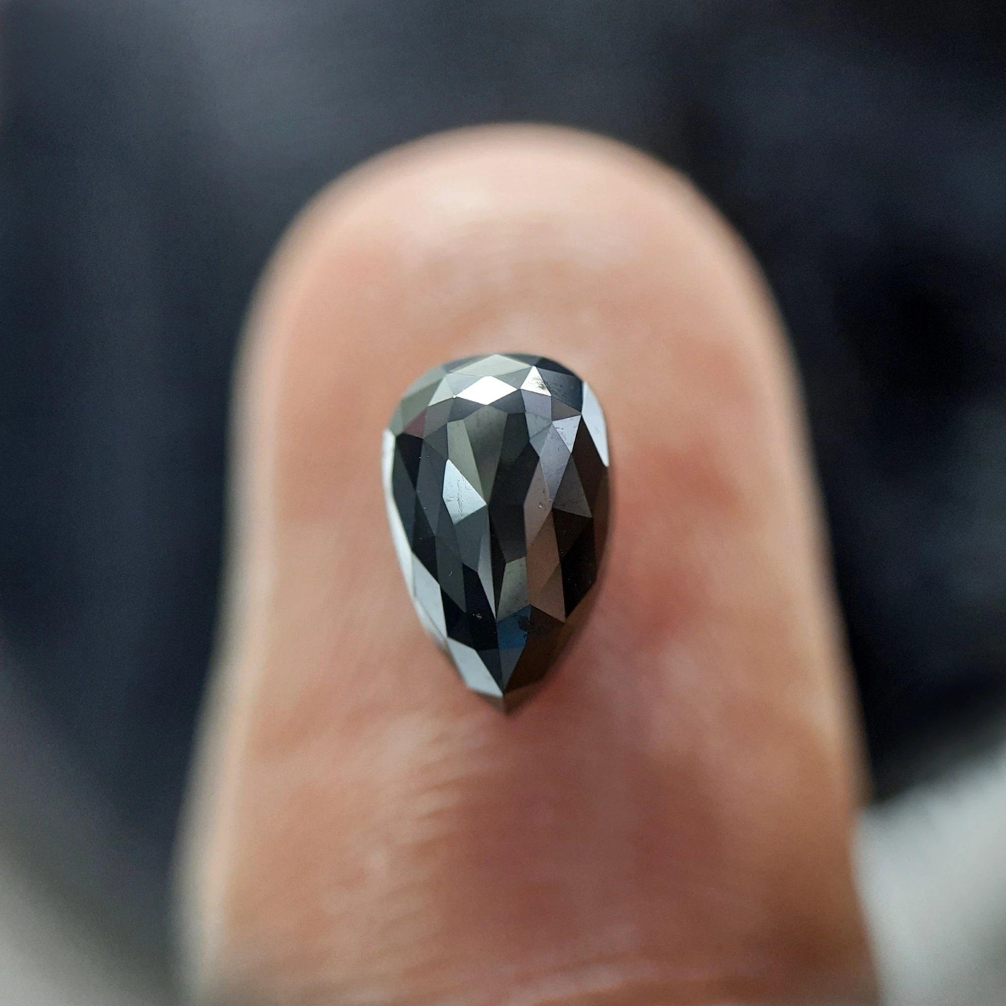 Pear Cut Black Diamond
