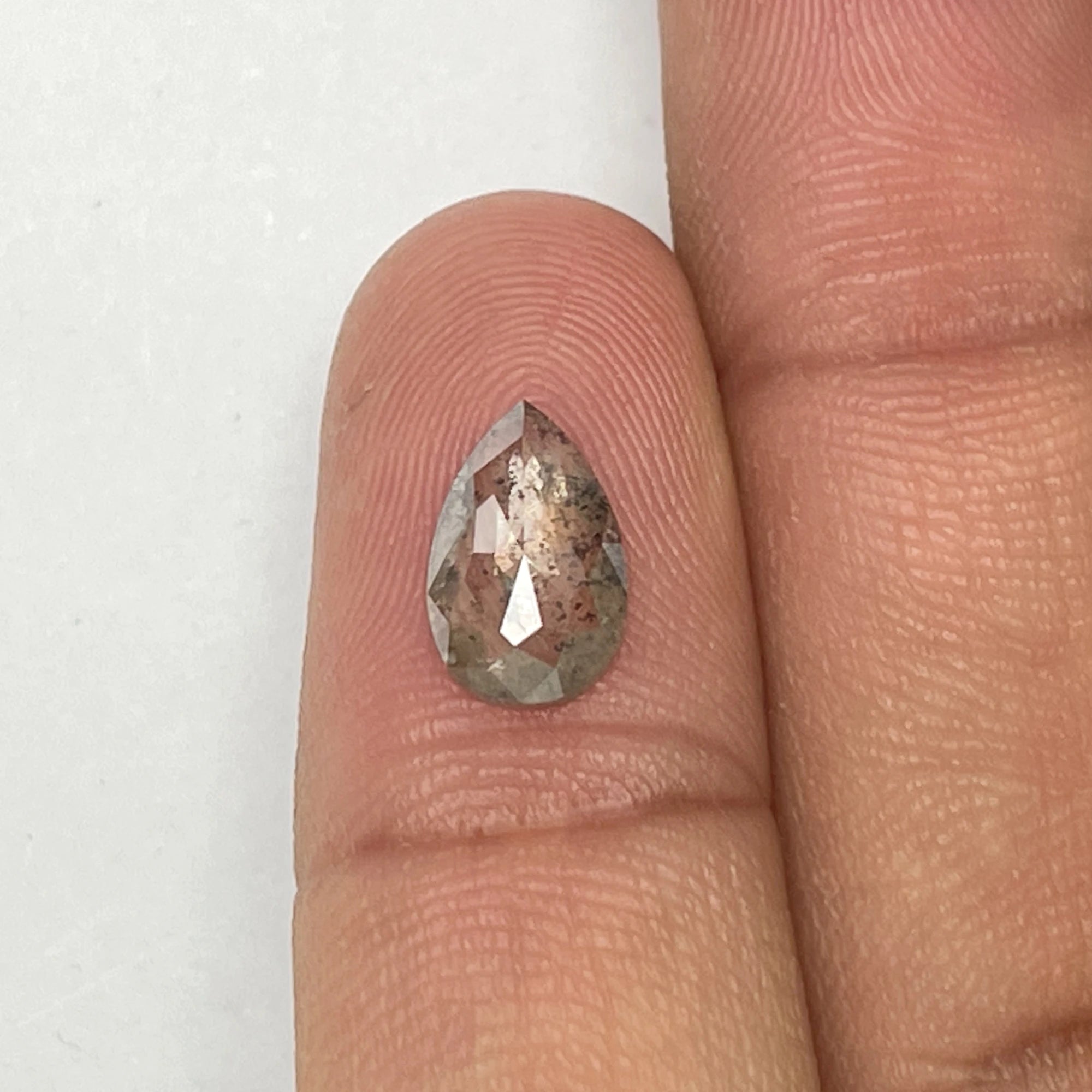Pear Cut Salt And Pepper Diamond 