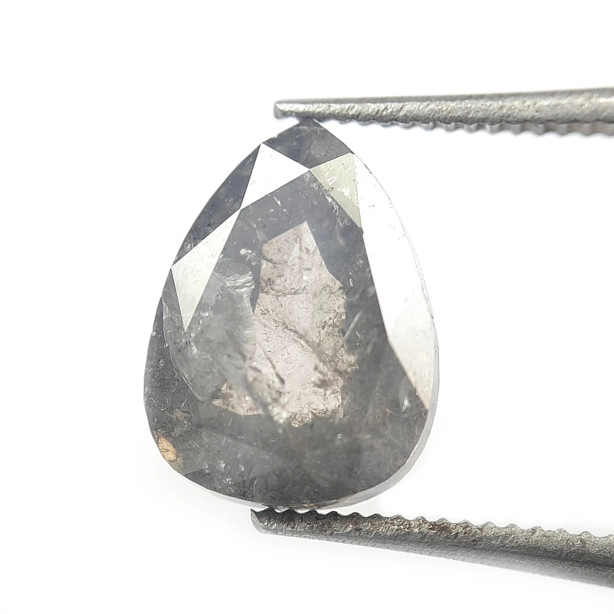 Salt And Pepper Pear Shape Diamond