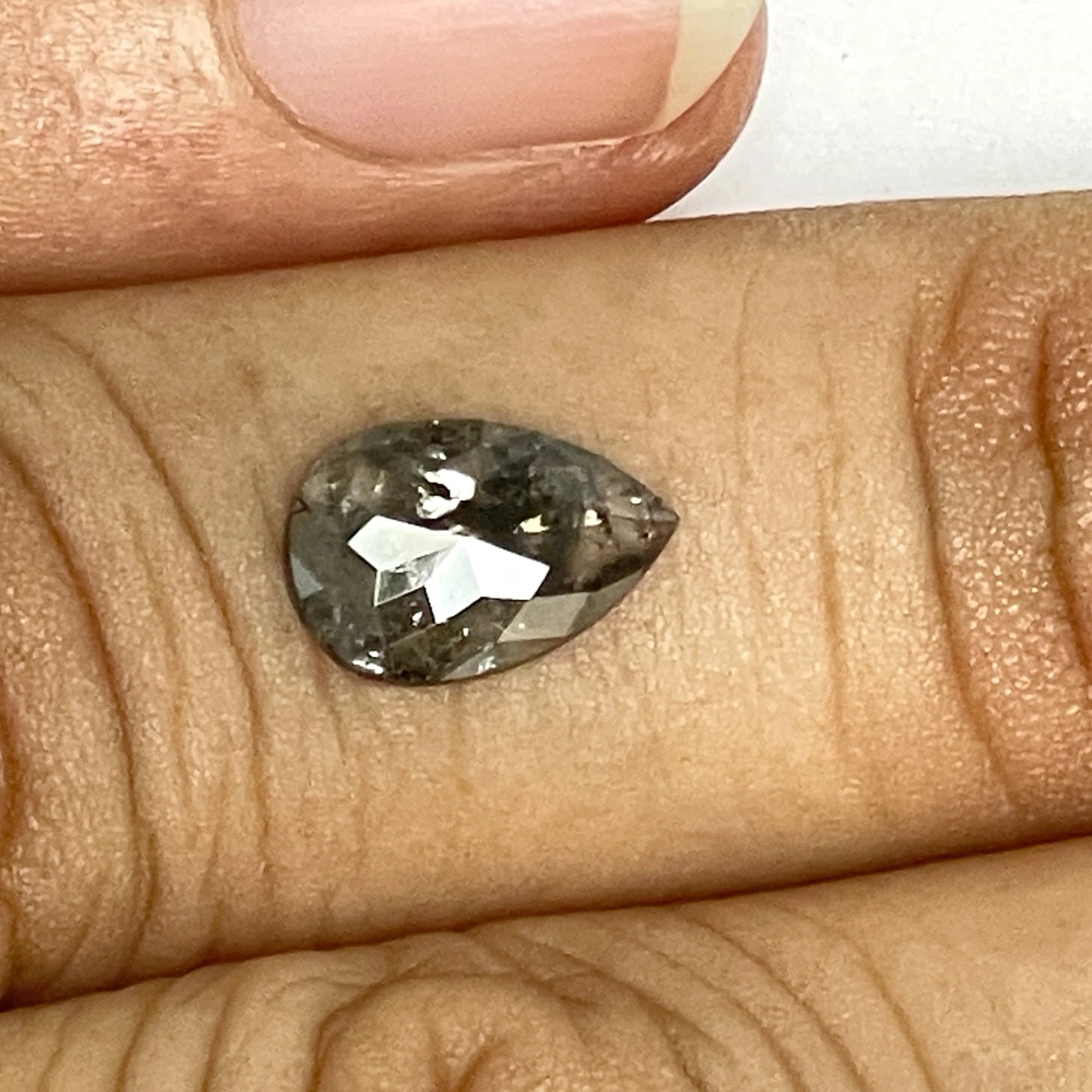 Pear Shape Salt And Pepper Diamond 