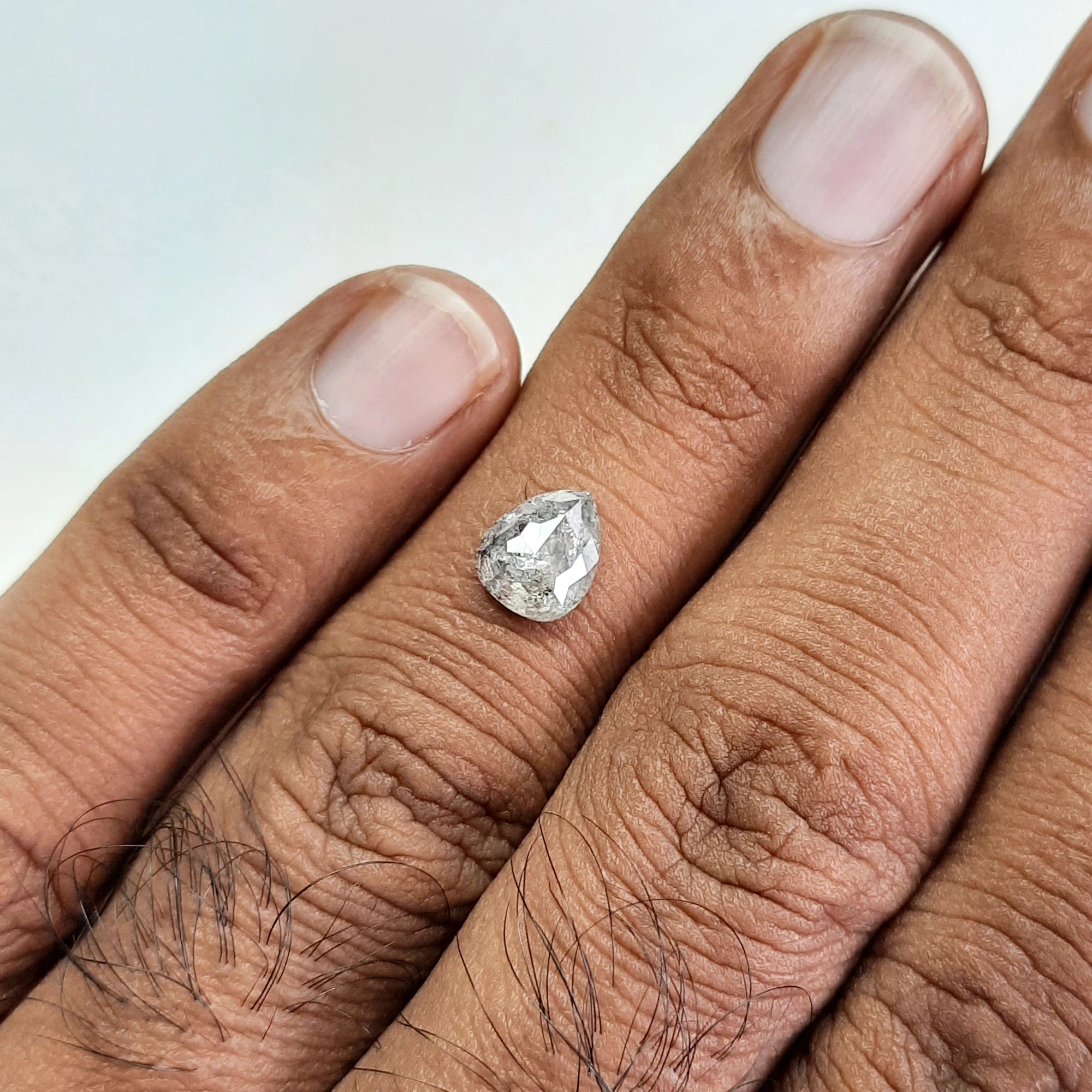 Pear Shape Salt And Pepper Diamond