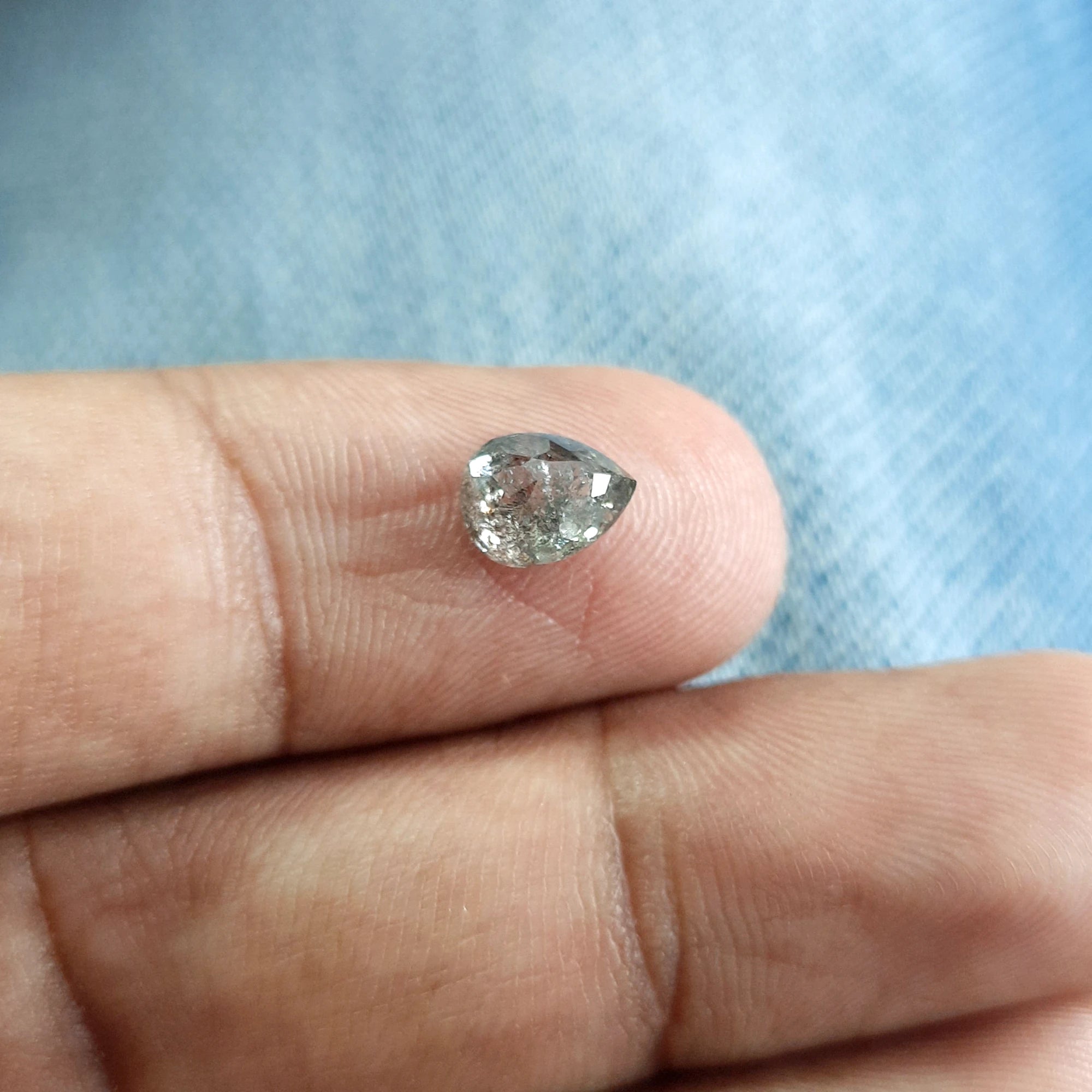 Pear Shaped Salt And Pepper Diamond