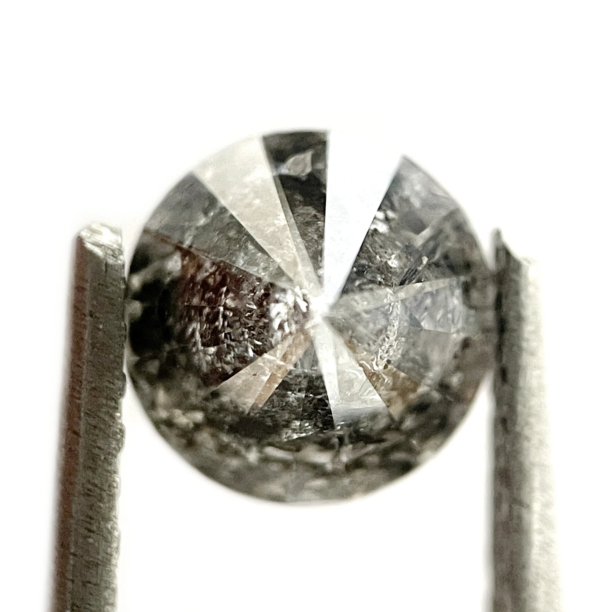 Round Salt And Pepper Diamond 