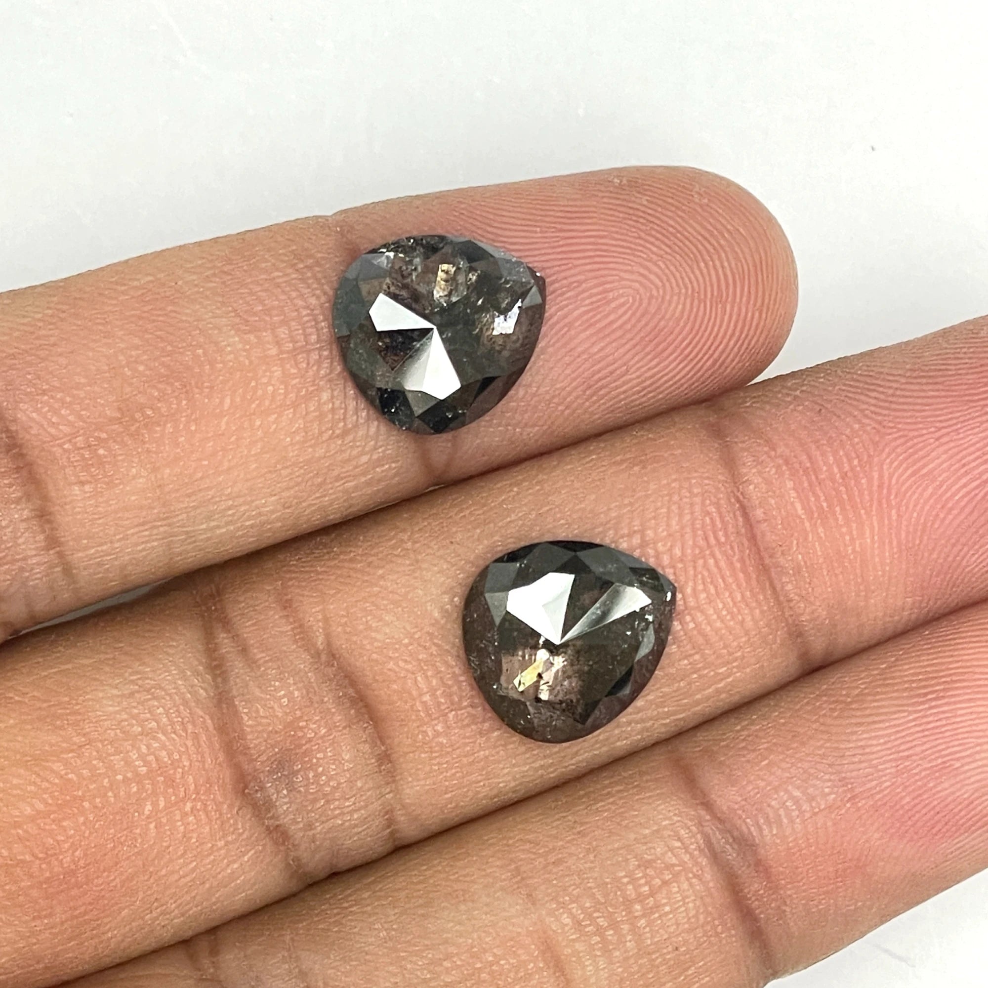 Salt And Pepper Diamond Pear Shape 