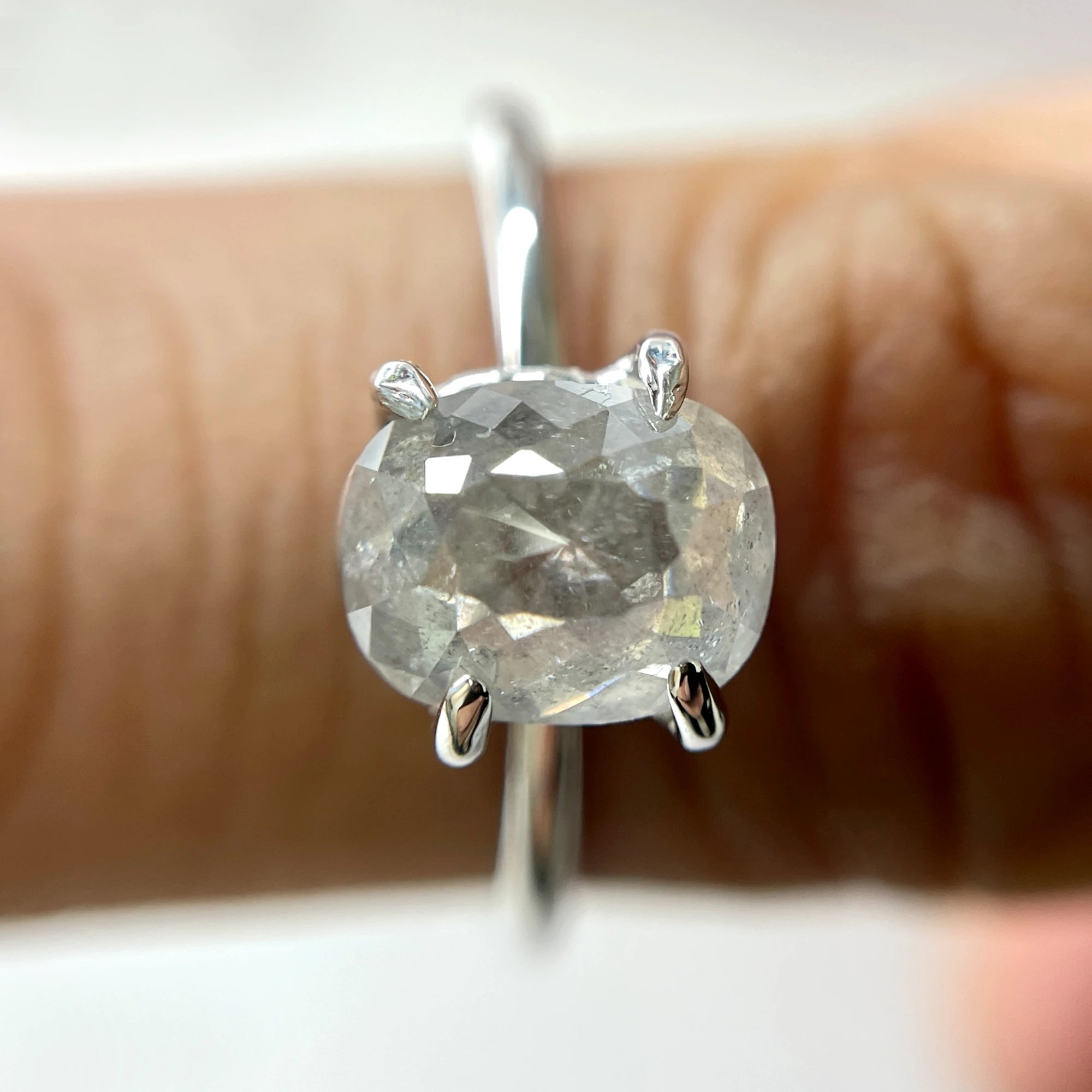 Salt And Pepper Diamond Ring 