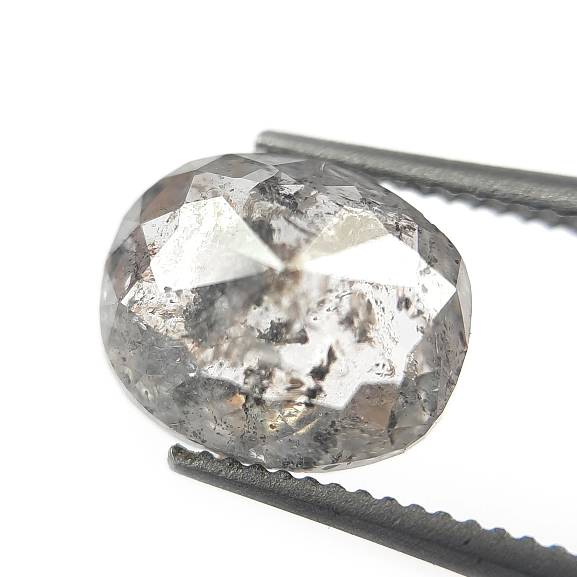 Salt And Pepper Oval Diamond