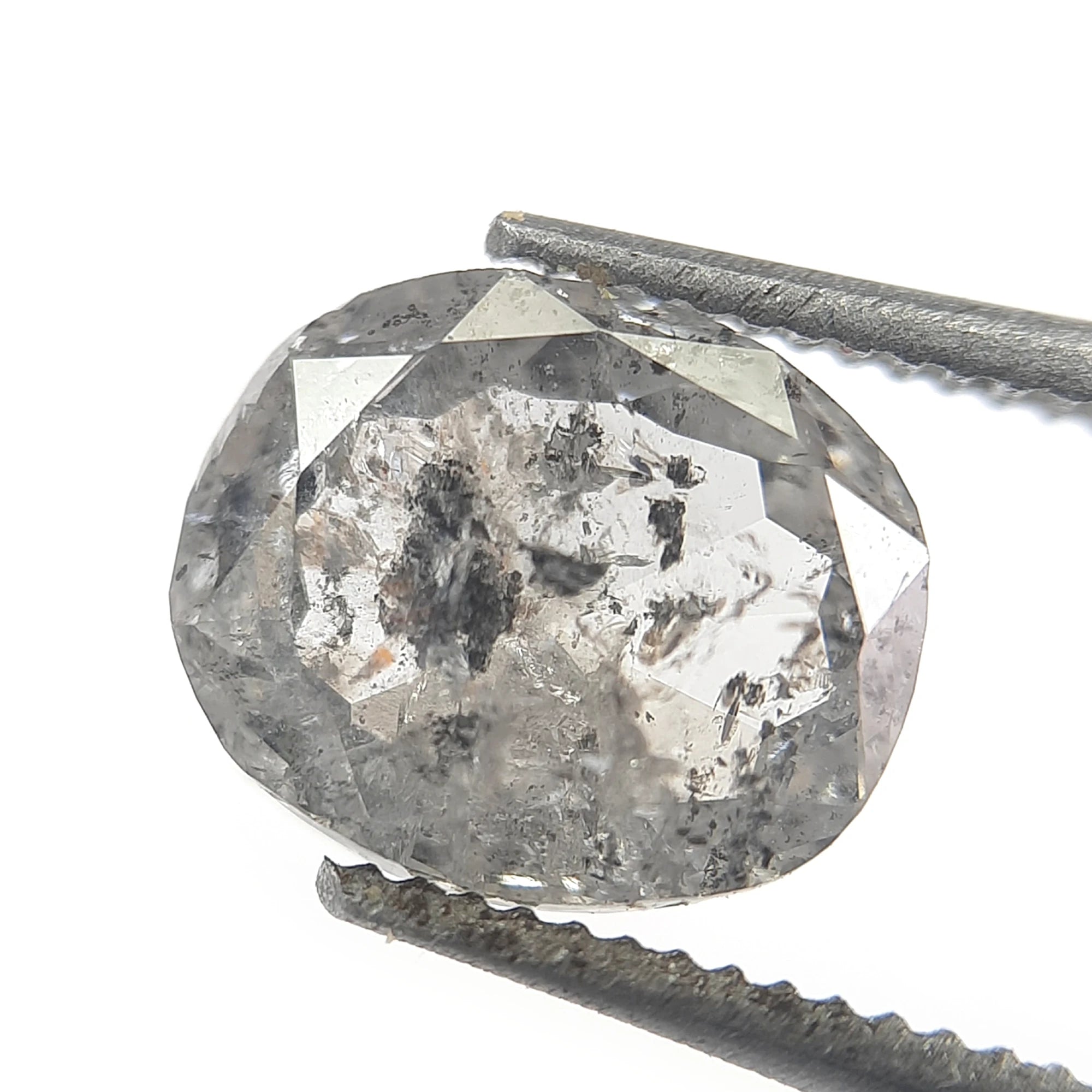 Salt And Pepper Oval Diamond