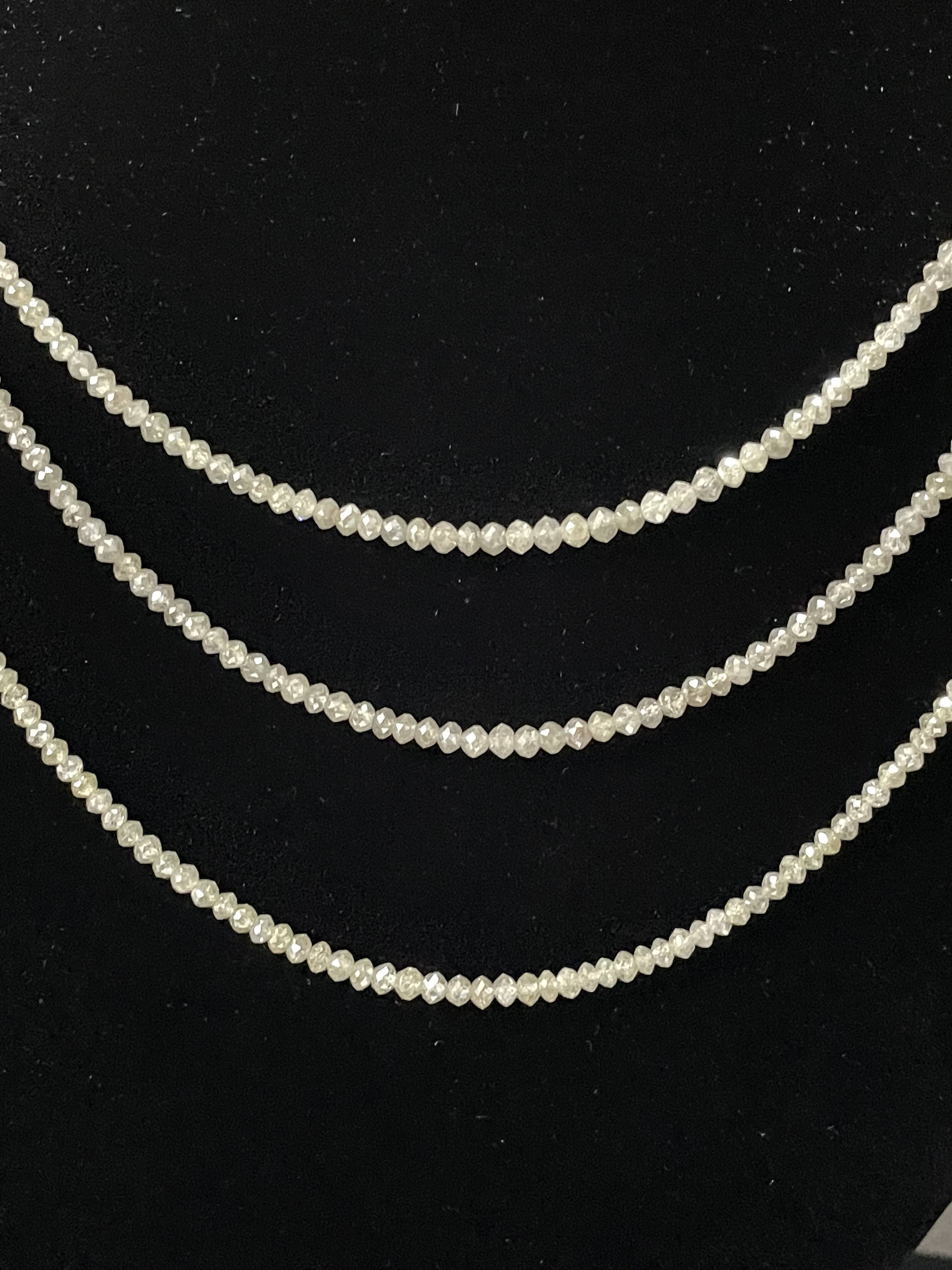 Grey Color Diamond Beads